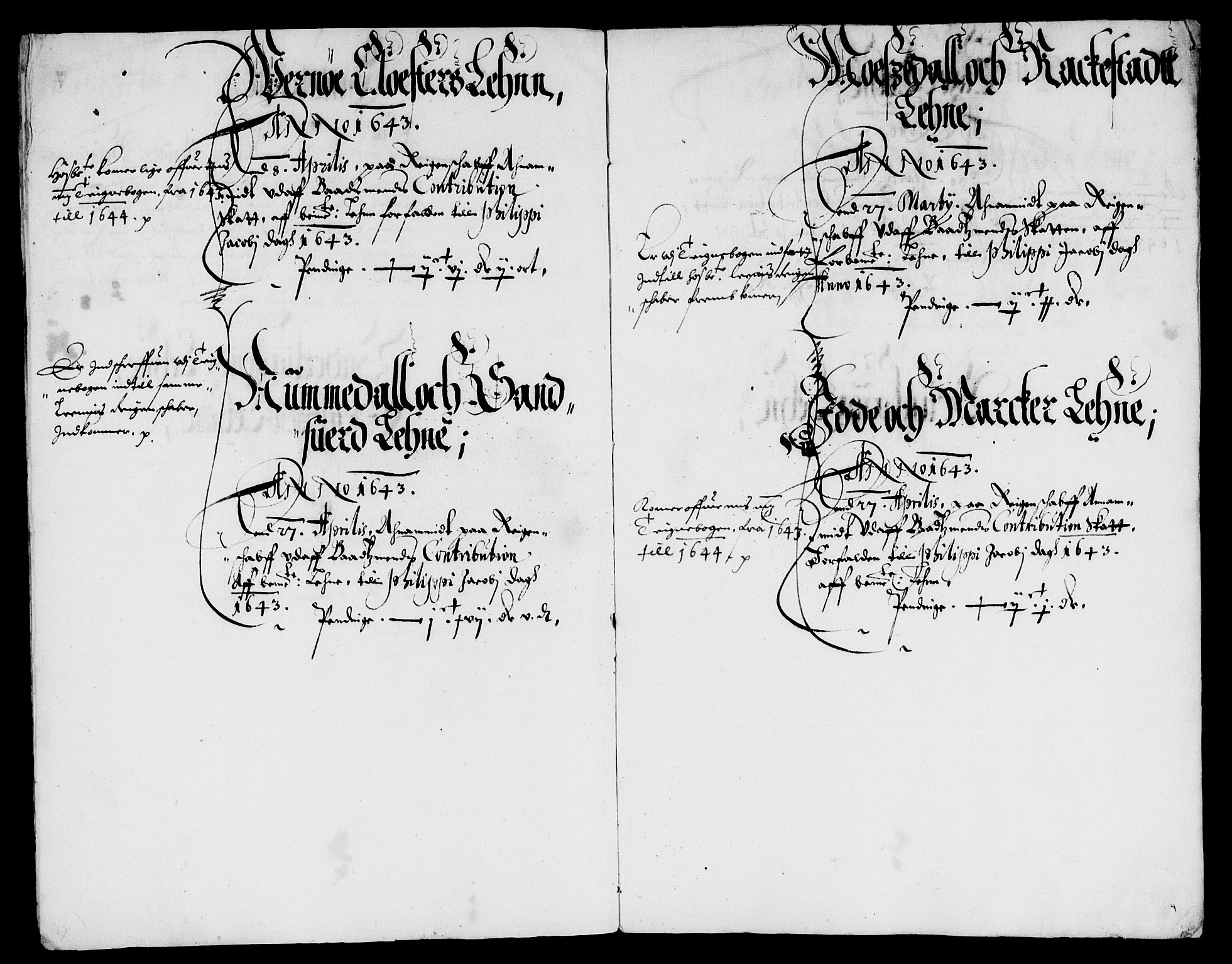 Rentekammeret inntil 1814, Reviderte regnskaper, Lensregnskaper, AV/RA-EA-5023/R/Rb/Rba/L0169: Akershus len, 1642-1643