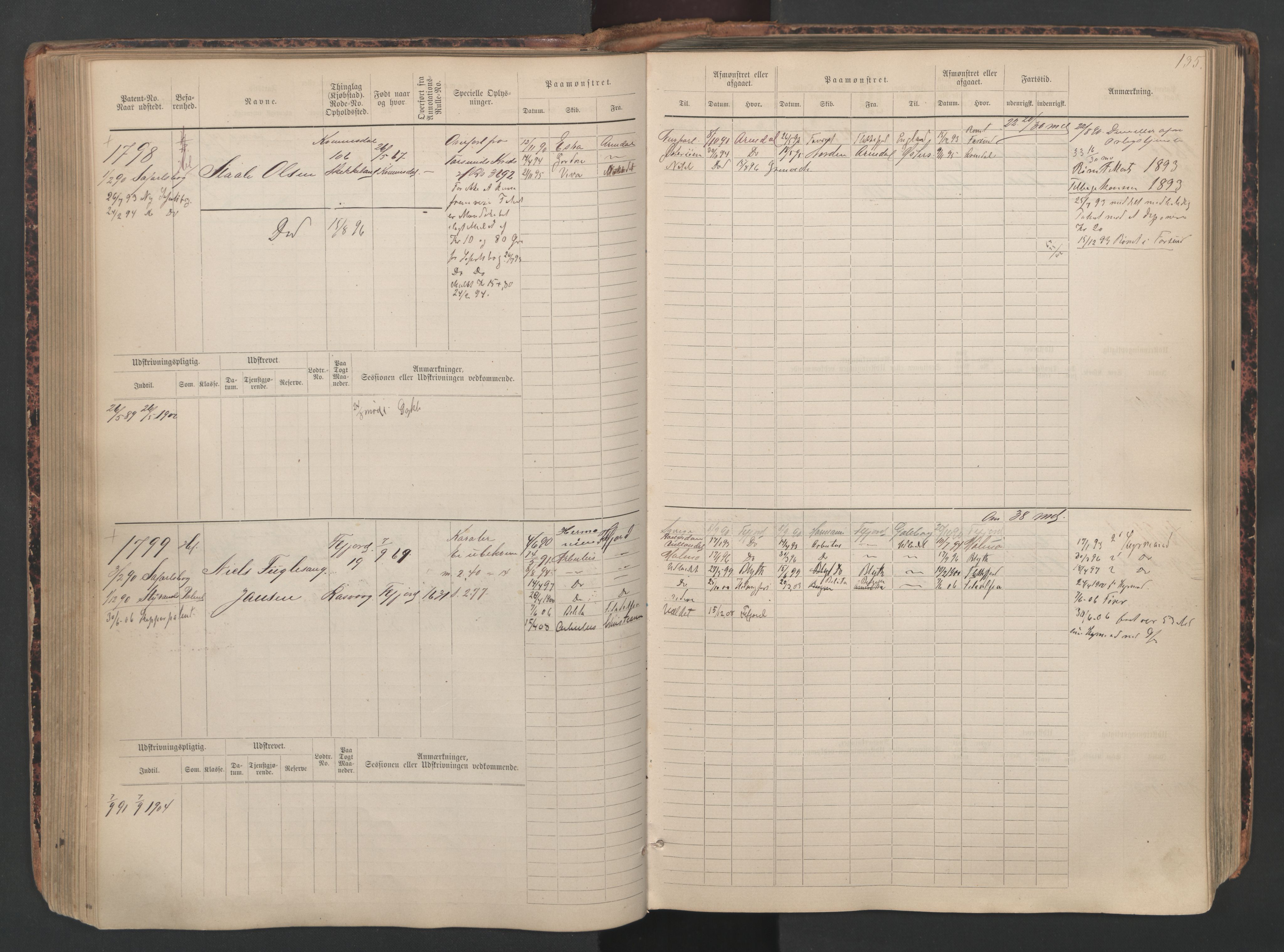 Flekkefjord mønstringskrets, SAK/2031-0018/F/Fb/L0010: Hovedrulle nr 1534-2329, Æ-7, 1884-1948, s. 137