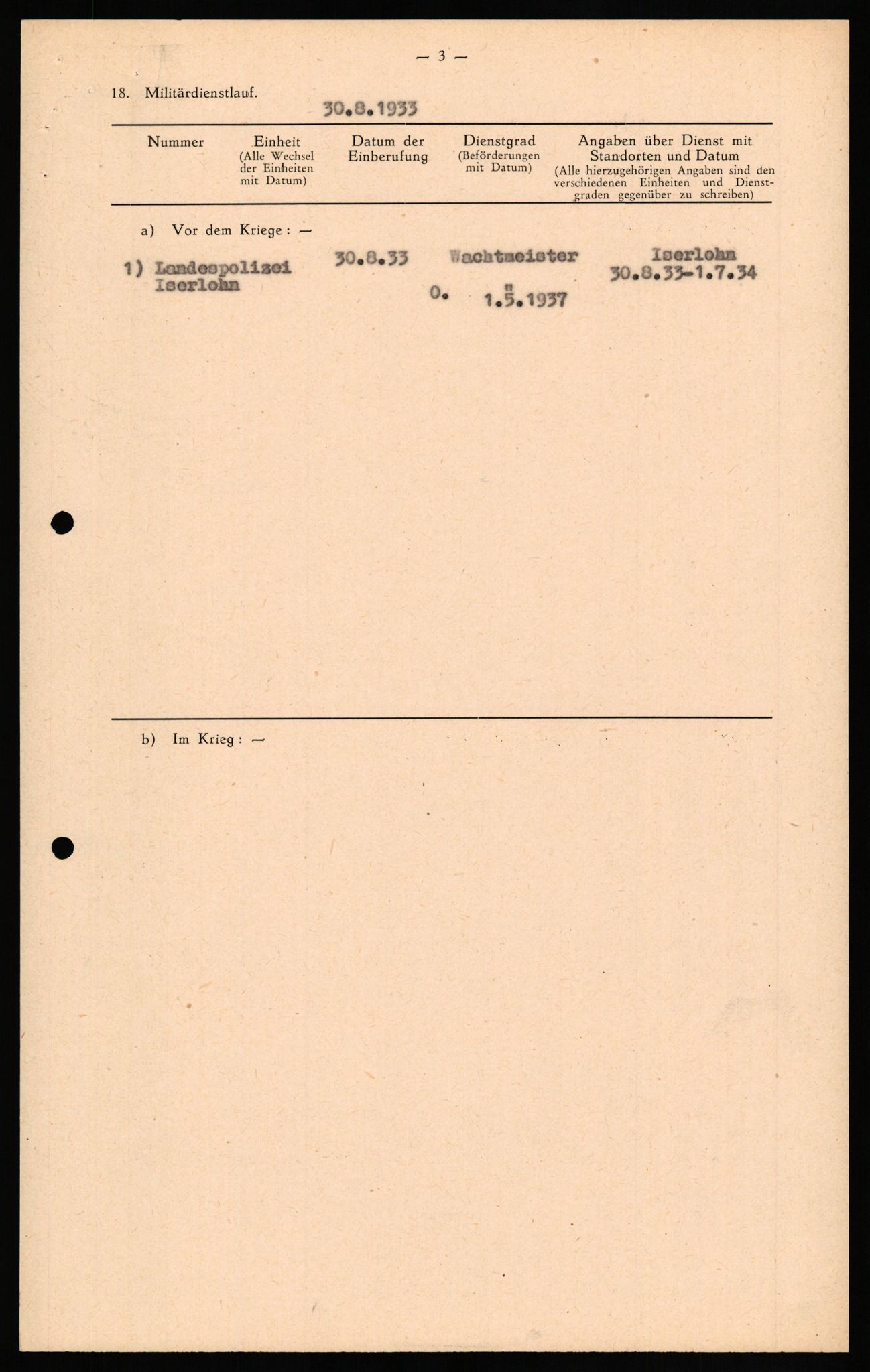 Forsvaret, Forsvarets overkommando II, RA/RAFA-3915/D/Db/L0024: CI Questionaires. Tyske okkupasjonsstyrker i Norge. Tyskere., 1945-1946, s. 409