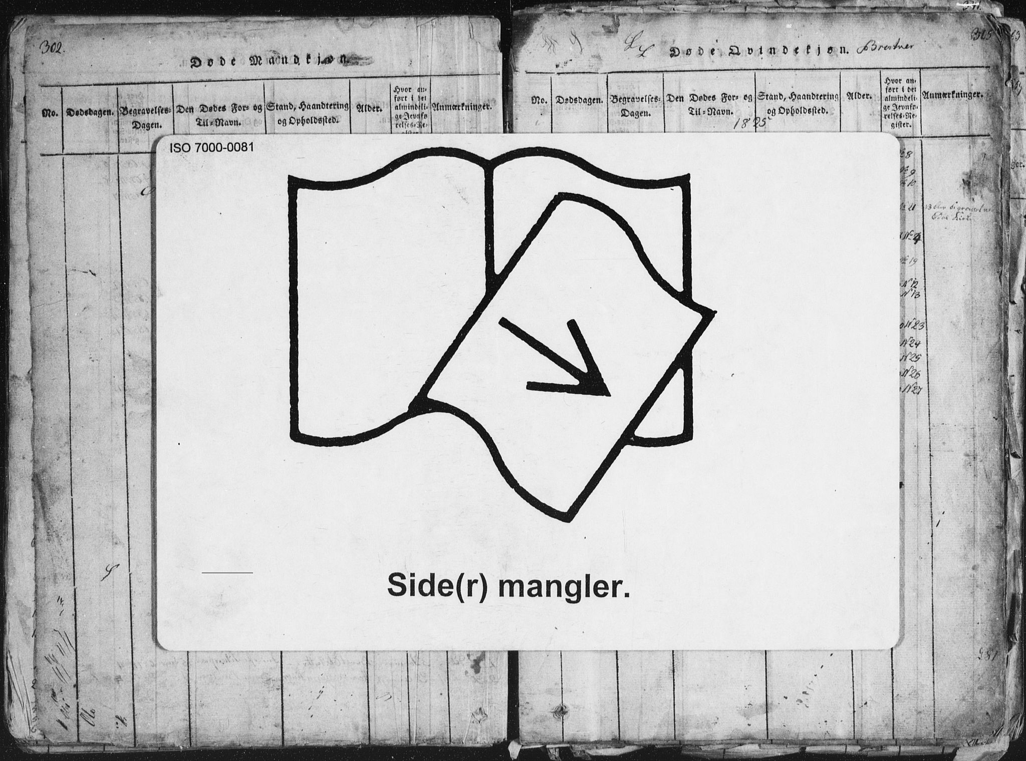 Ministerialprotokoller, klokkerbøker og fødselsregistre - Møre og Romsdal, AV/SAT-A-1454/581/L0942: Klokkerbok nr. 581C00, 1820-1836, s. 302-303