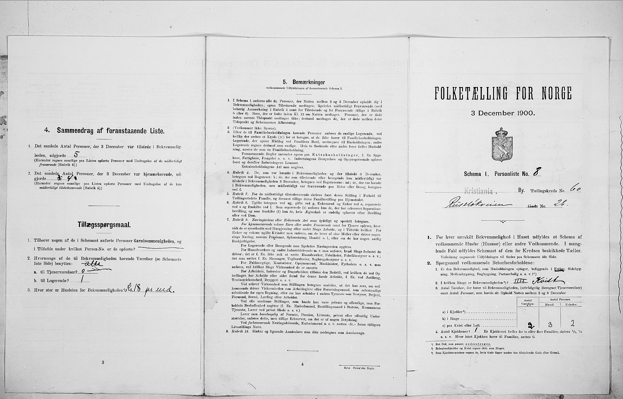 SAO, Folketelling 1900 for 0301 Kristiania kjøpstad, 1900, s. 76451