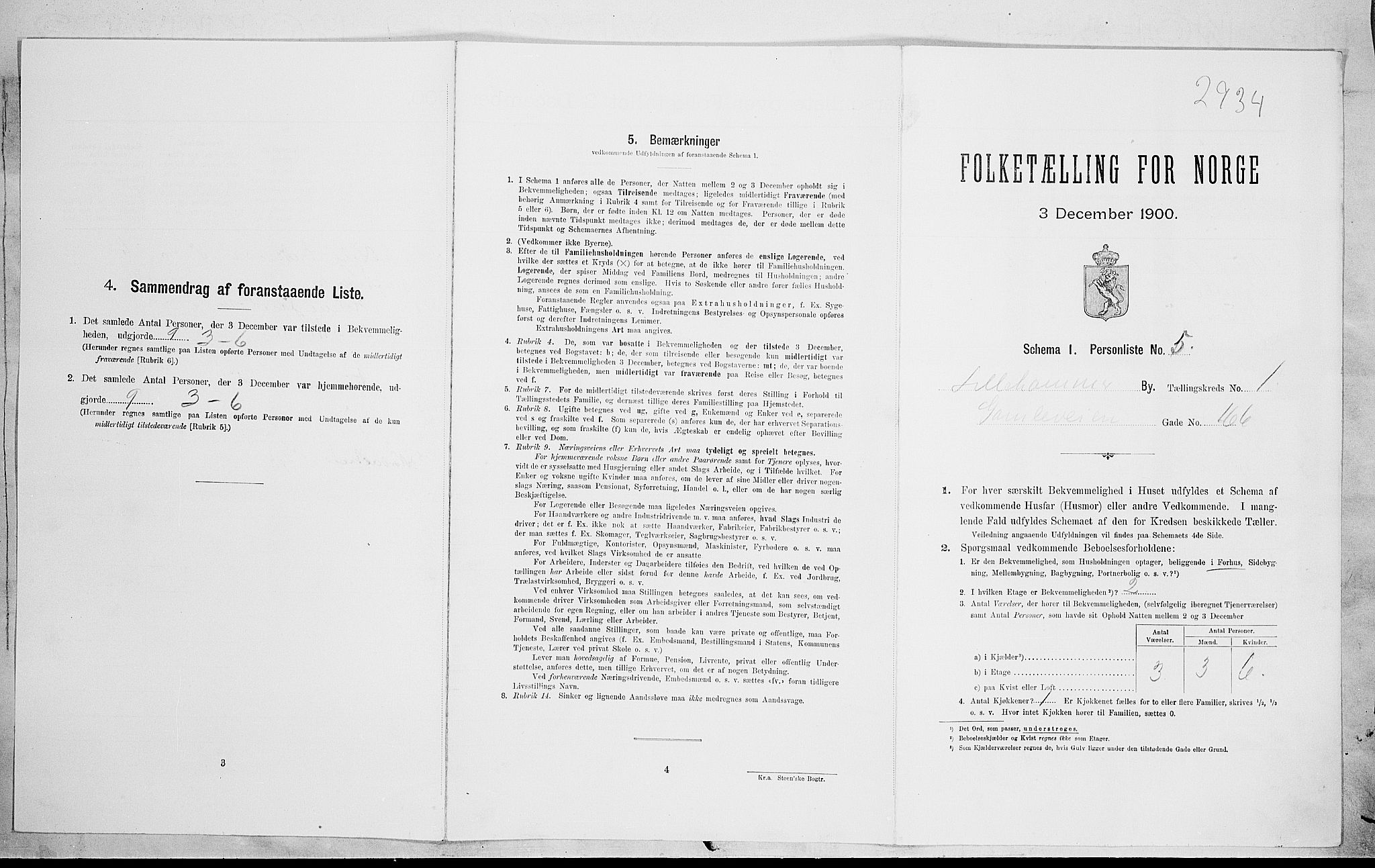 SAH, Folketelling 1900 for 0501 Lillehammer kjøpstad, 1900, s. 746