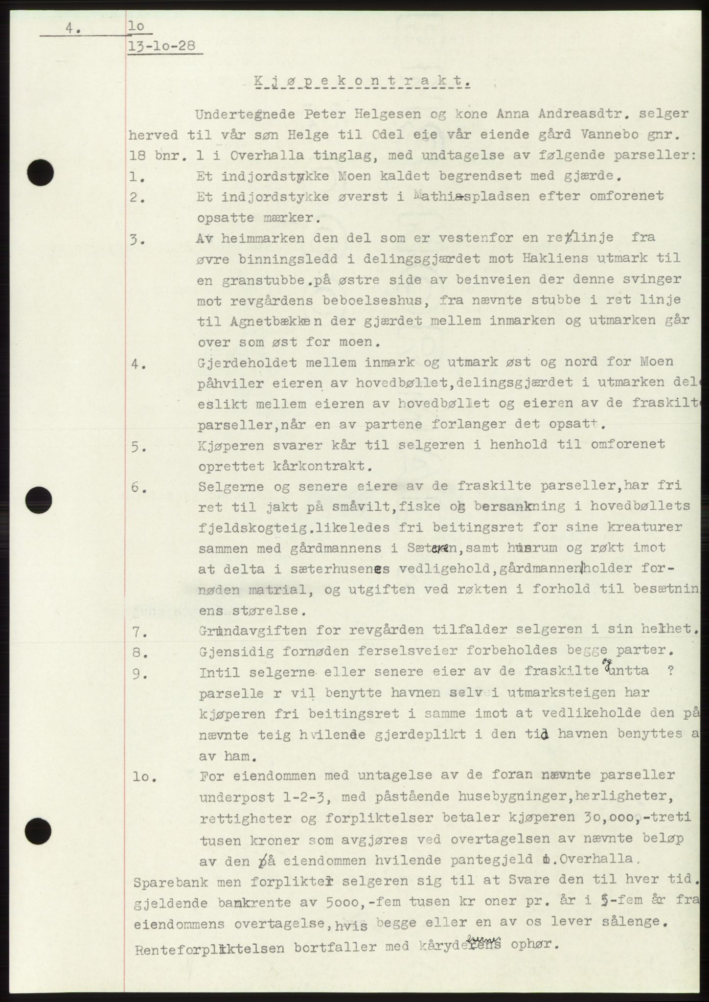 Namdal sorenskriveri, SAT/A-4133/1/2/2C: Pantebok nr. -, 1926-1930, Tingl.dato: 13.10.1928