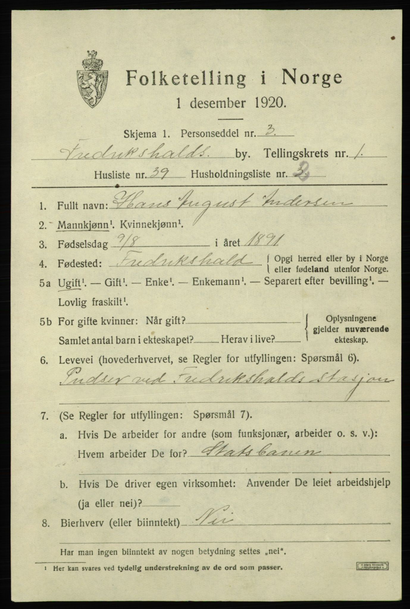 SAO, Folketelling 1920 for 0101 Fredrikshald kjøpstad, 1920, s. 8859
