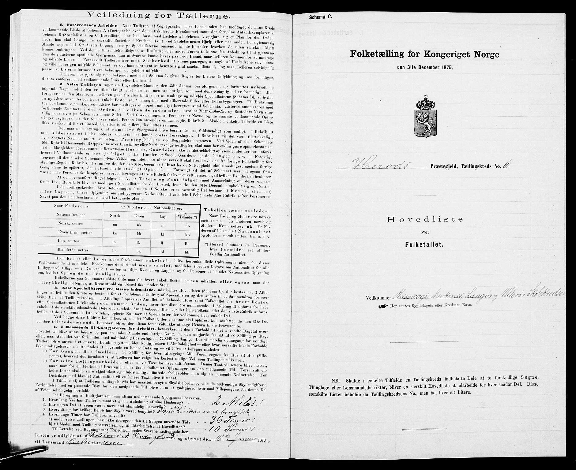 SAK, Folketelling 1875 for 1039P Herad prestegjeld, 1875, s. 31