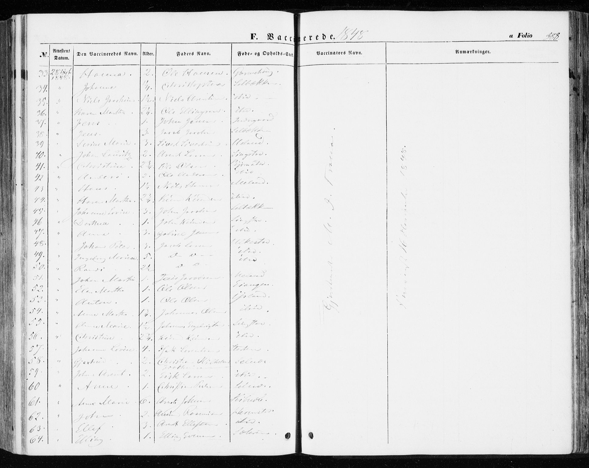 Ministerialprotokoller, klokkerbøker og fødselsregistre - Sør-Trøndelag, SAT/A-1456/646/L0611: Ministerialbok nr. 646A09, 1848-1857, s. 388