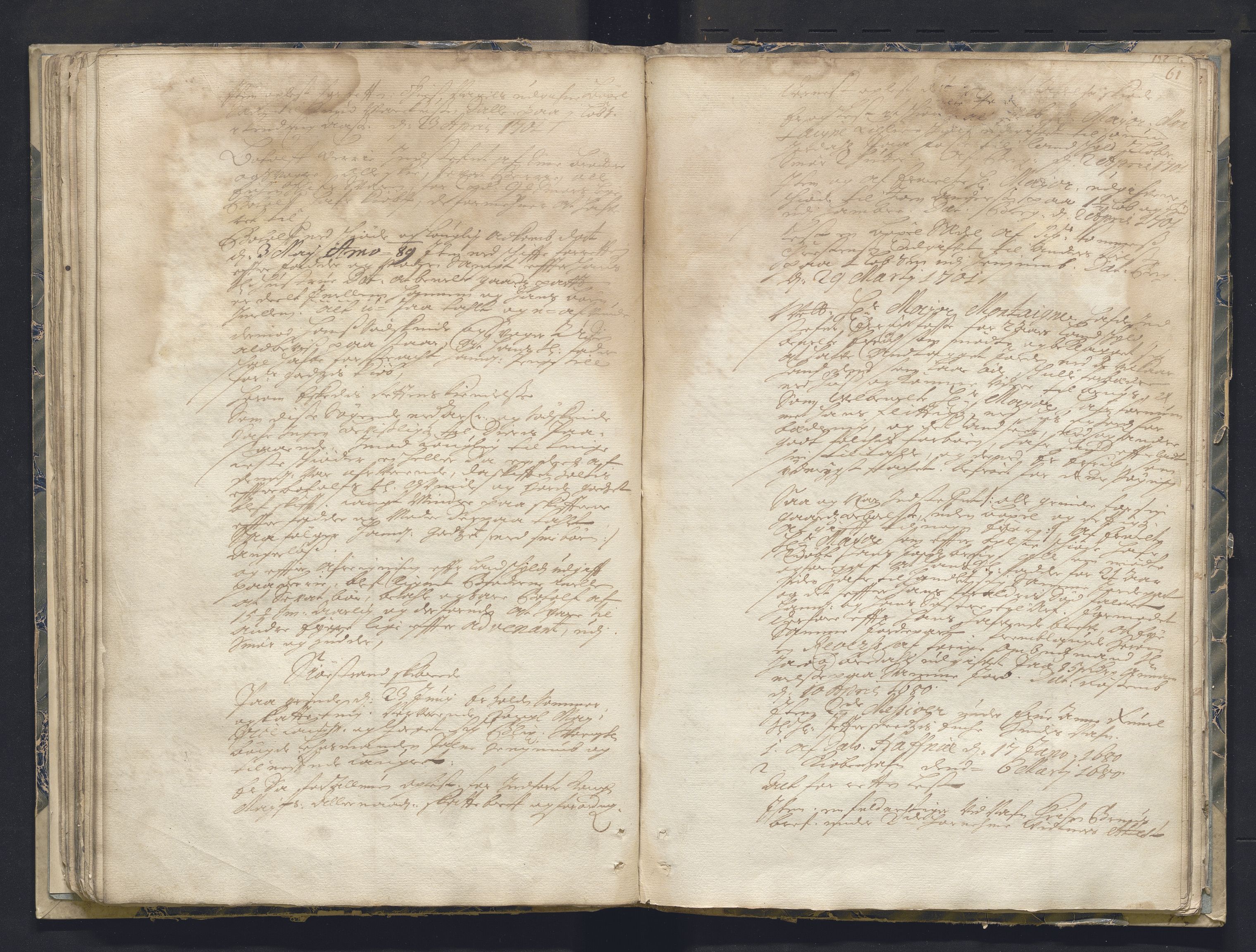 Ytre Sogn tingrett, AV/SAB-A-2601/1/F/Fa/L0024: Tingbok (justisprotokoll), 1699-1701, s. 60b-61a