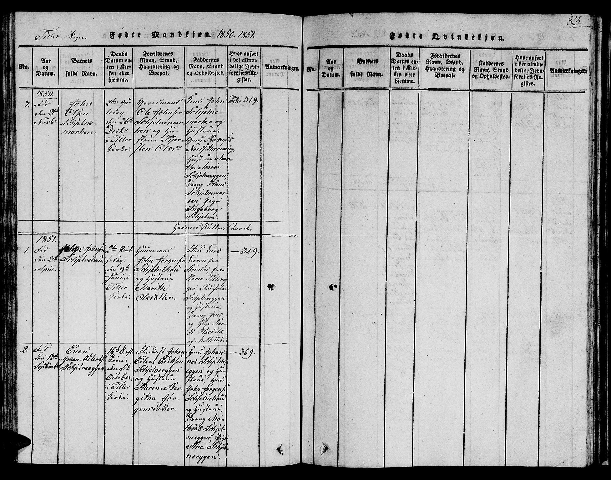 Ministerialprotokoller, klokkerbøker og fødselsregistre - Sør-Trøndelag, AV/SAT-A-1456/621/L0458: Klokkerbok nr. 621C01, 1816-1865, s. 83