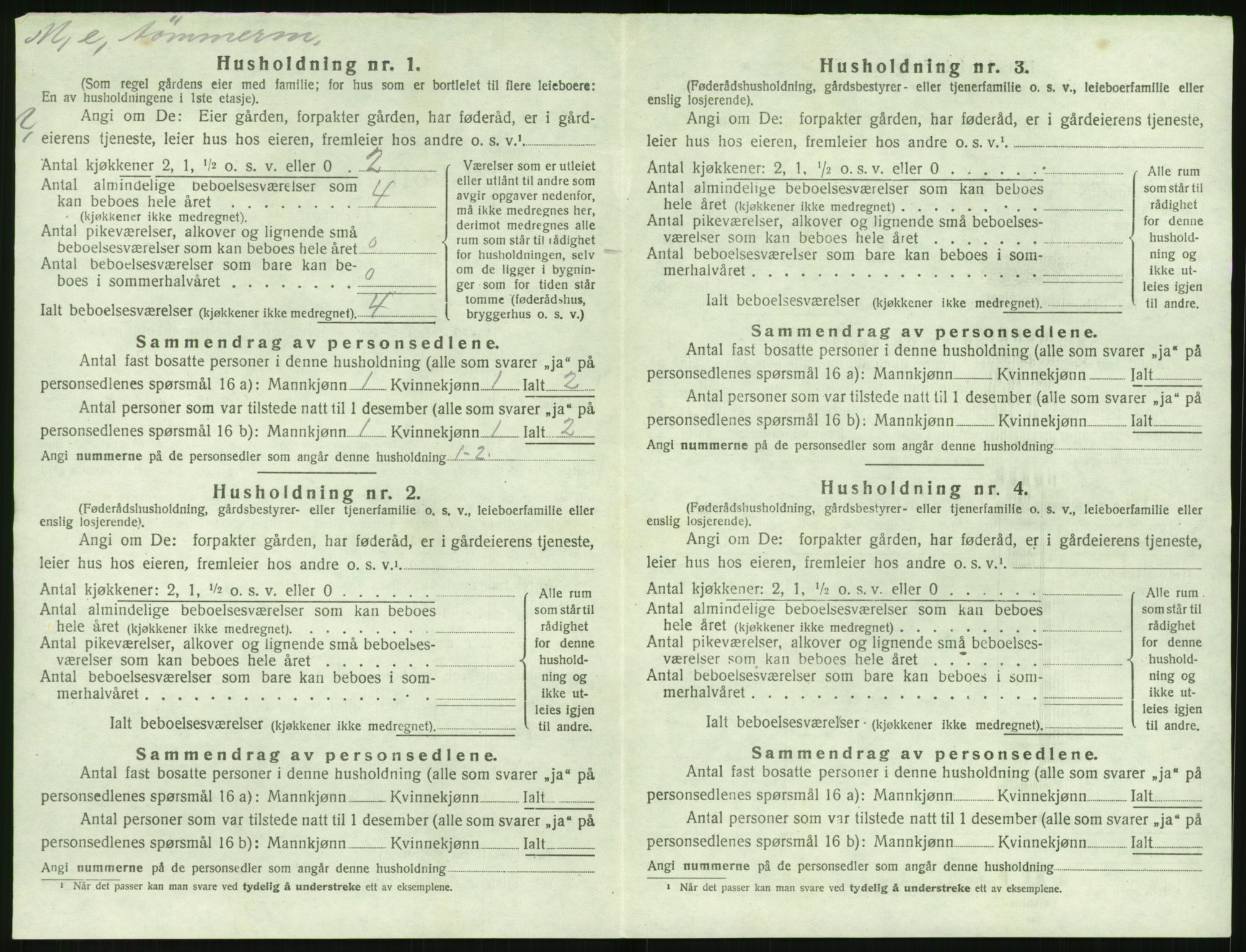 SAK, Folketelling 1920 for 0920 Øyestad herred, 1920, s. 1201