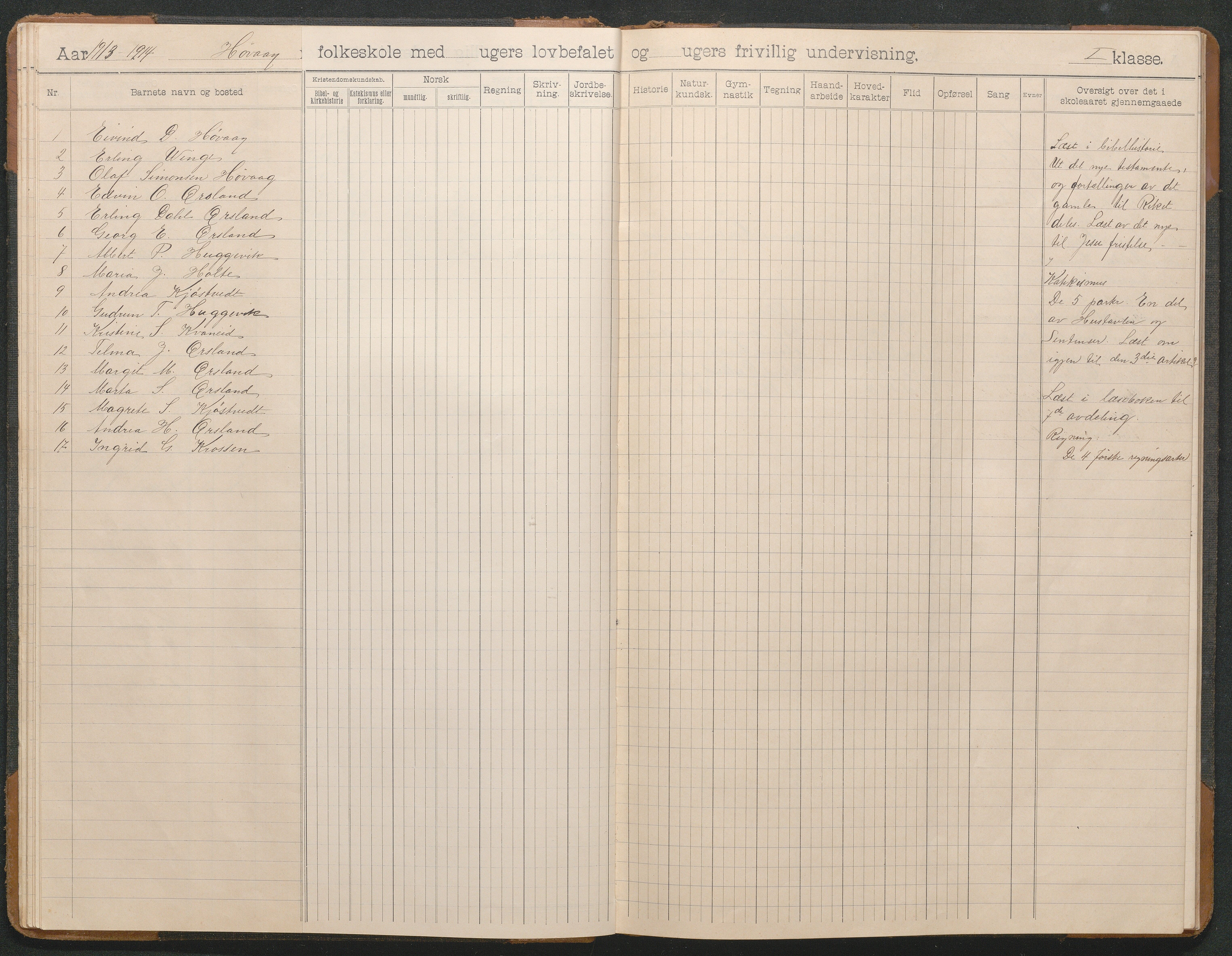 Høvåg kommune, AAKS/KA0927-PK/2/2/L0011: Høvåg - Skoleprotokoll, 1903-1943