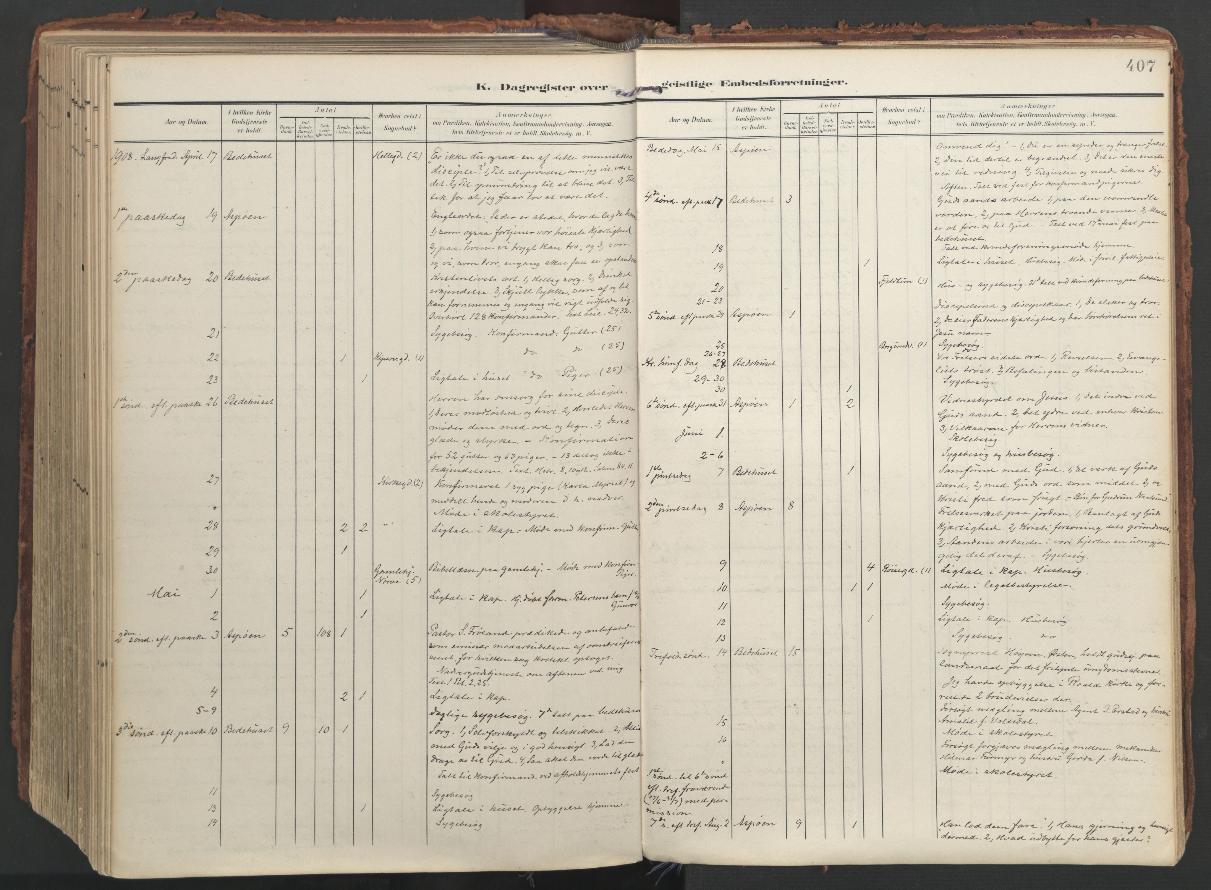 Ministerialprotokoller, klokkerbøker og fødselsregistre - Møre og Romsdal, AV/SAT-A-1454/529/L0459: Ministerialbok nr. 529A09, 1904-1917, s. 407