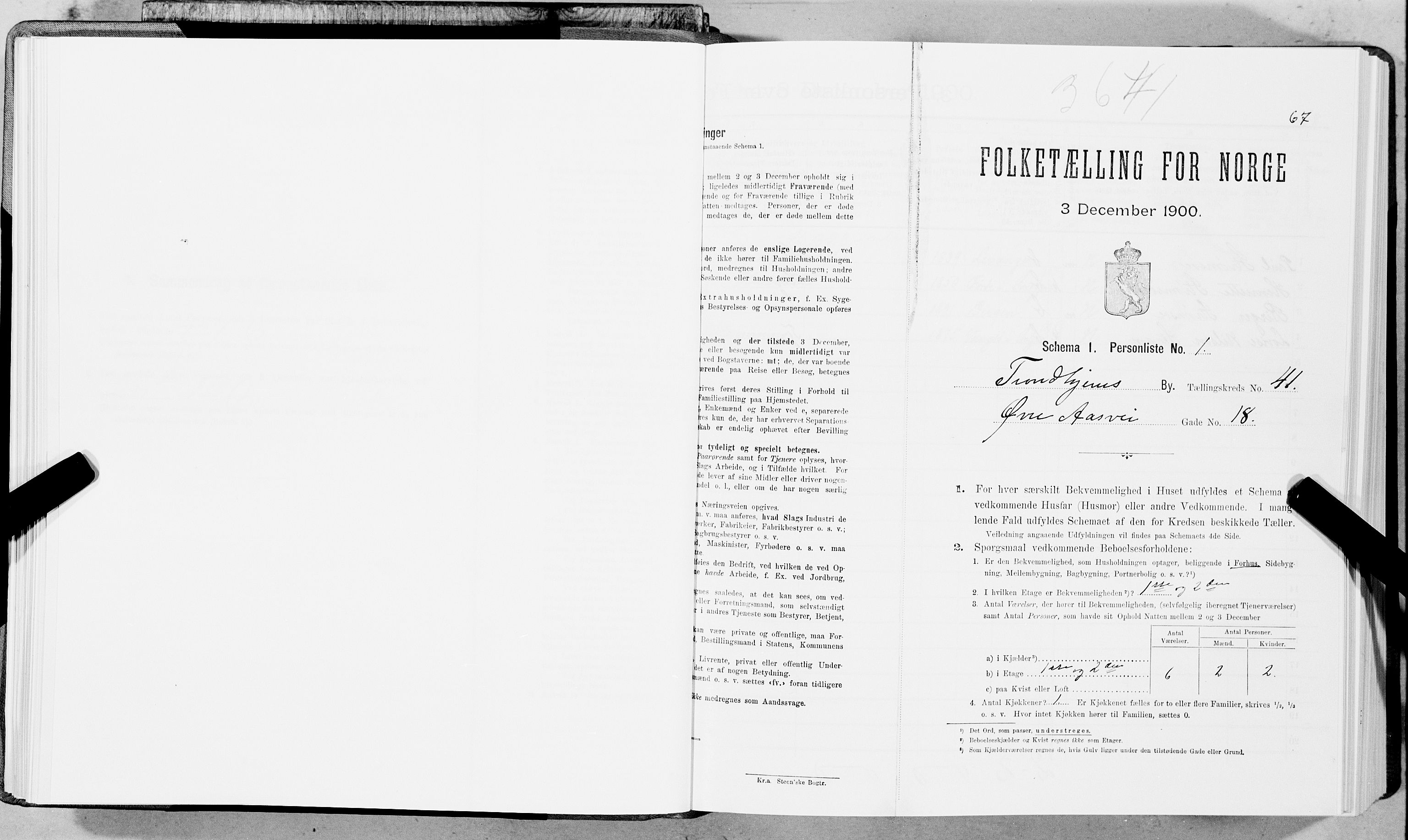 SAT, Folketelling 1900 for 1601 Trondheim kjøpstad, 1900, s. 6815
