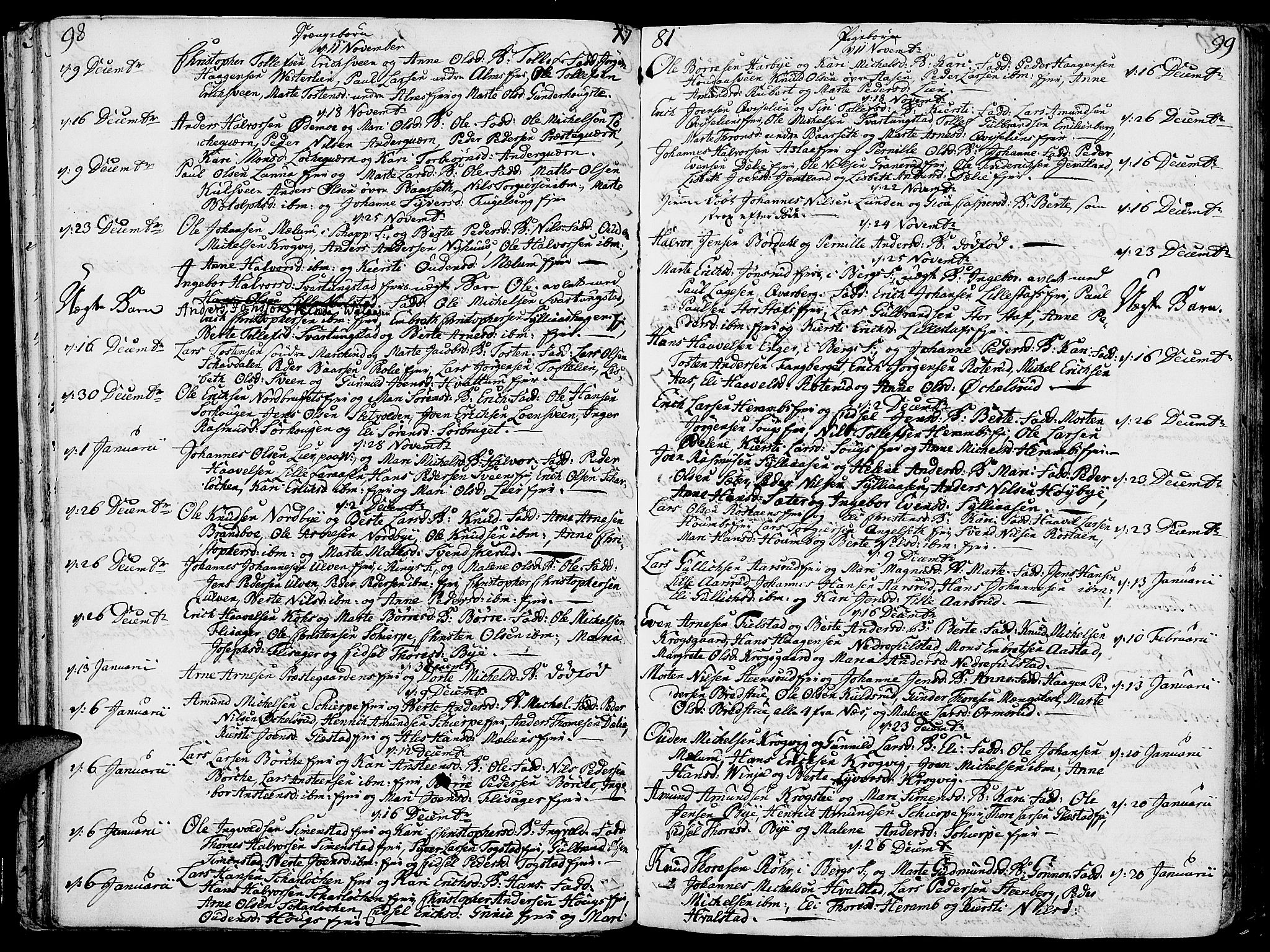 Ringsaker prestekontor, AV/SAH-PREST-014/K/Ka/L0003: Ministerialbok nr. 3, 1775-1798, s. 98-99