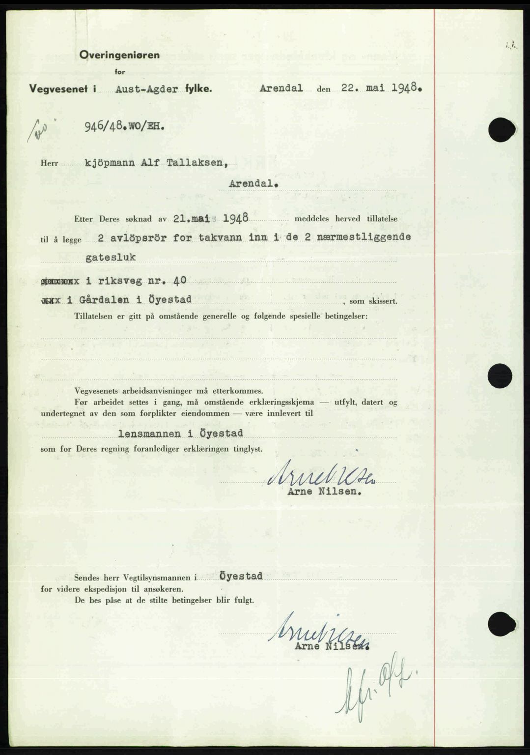Nedenes sorenskriveri, AV/SAK-1221-0006/G/Gb/Gba/L0059: Pantebok nr. A11, 1948-1948, Dagboknr: 1092/1948