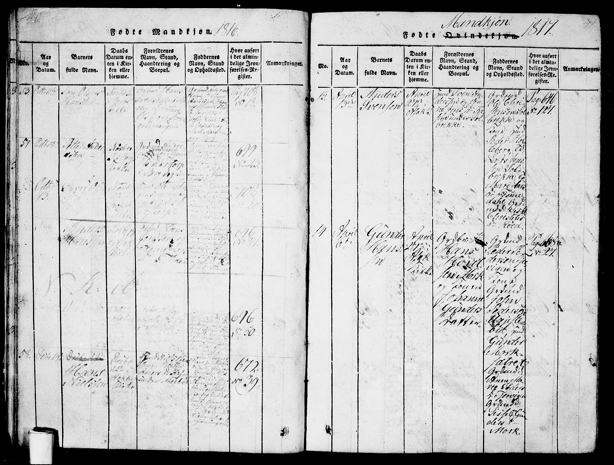 Berg prestekontor Kirkebøker, AV/SAO-A-10902/G/Ga/L0001: Klokkerbok nr. I 1, 1815-1832, s. 40-41