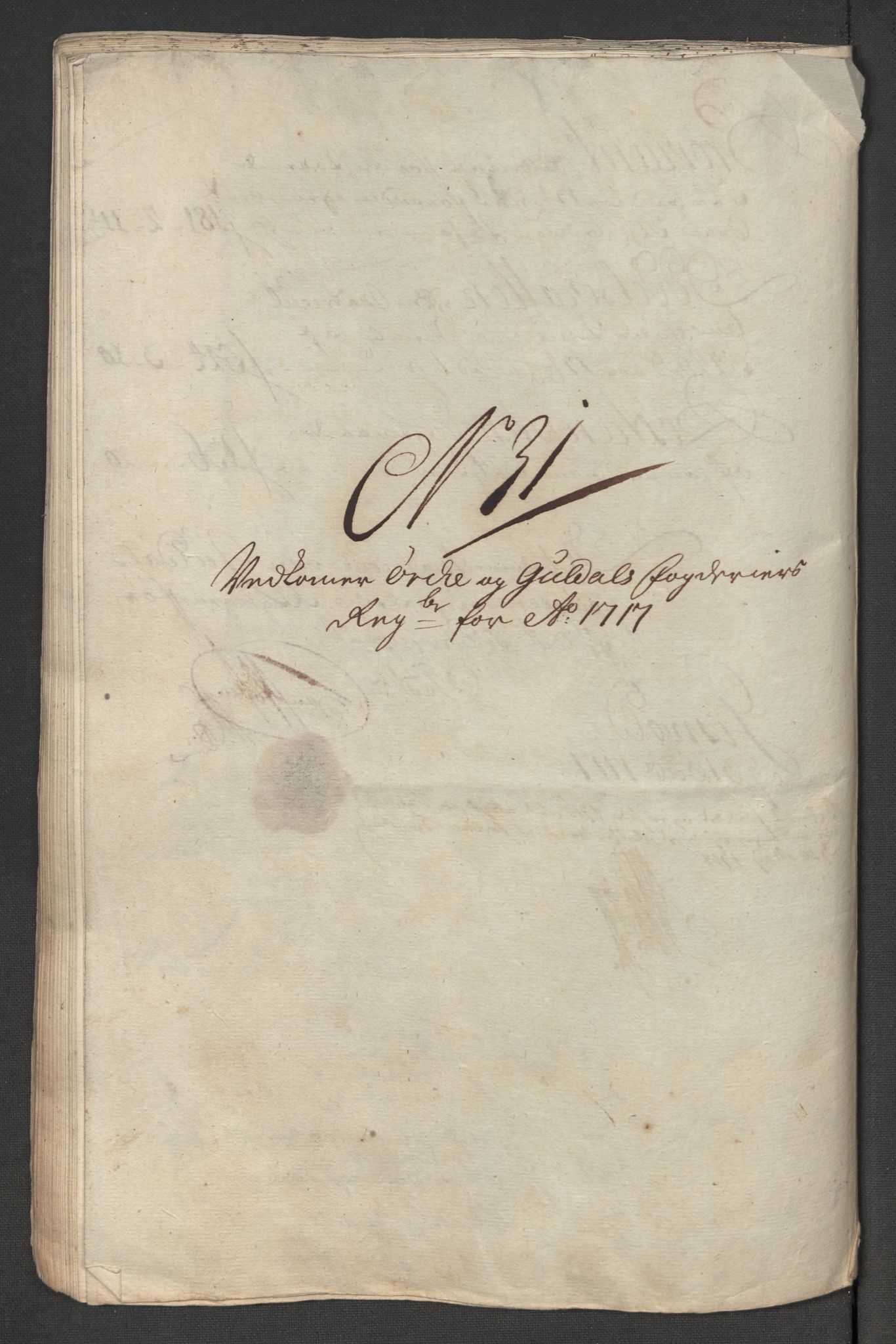 Rentekammeret inntil 1814, Reviderte regnskaper, Fogderegnskap, RA/EA-4092/R60/L3969: Fogderegnskap Orkdal og Gauldal, 1717, s. 310