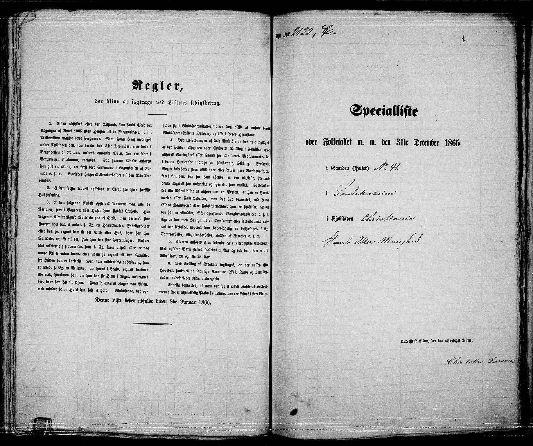 RA, Folketelling 1865 for 0301 Kristiania kjøpstad, 1865, s. 4739