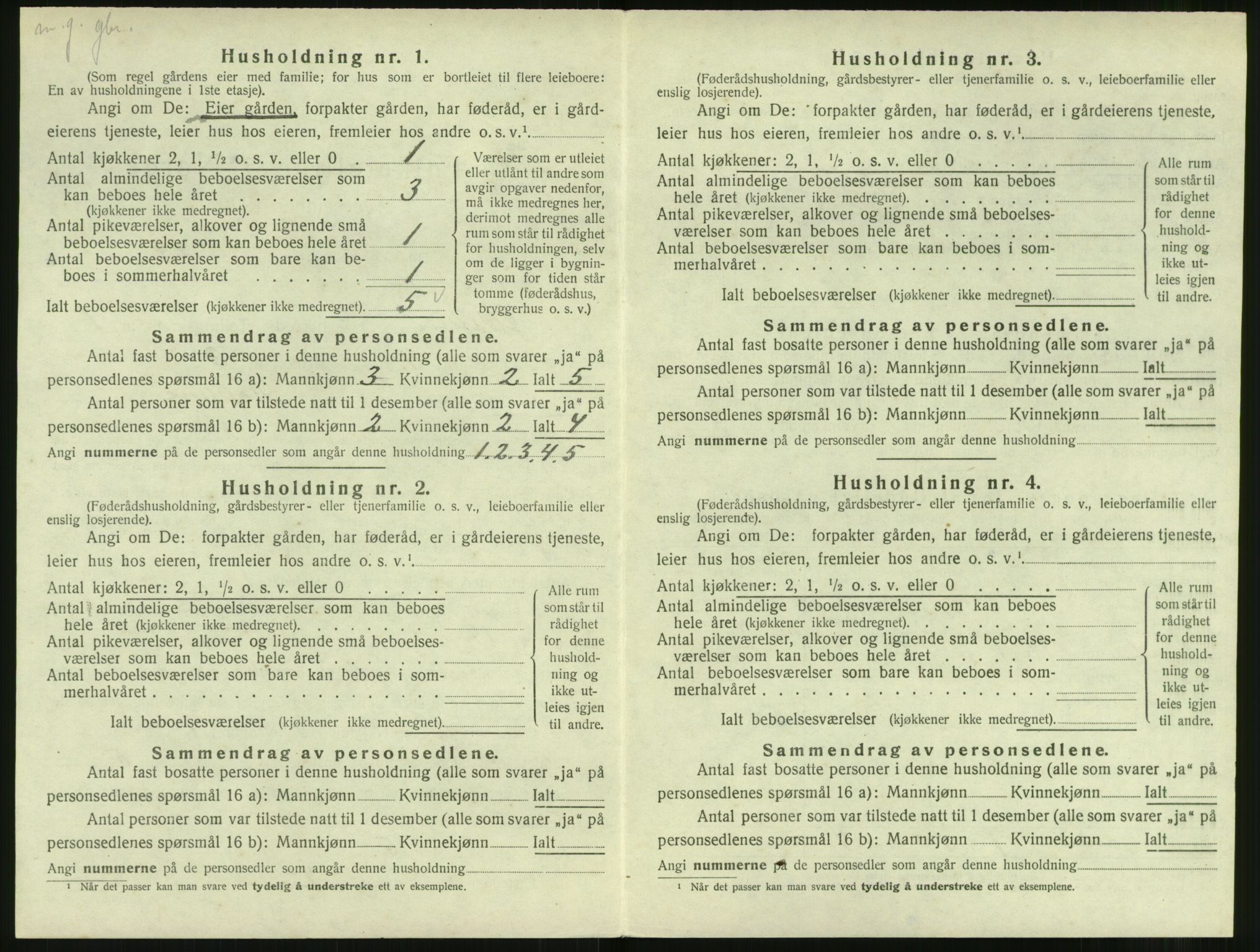 SAT, Folketelling 1920 for 1516 Ulstein herred, 1920, s. 95