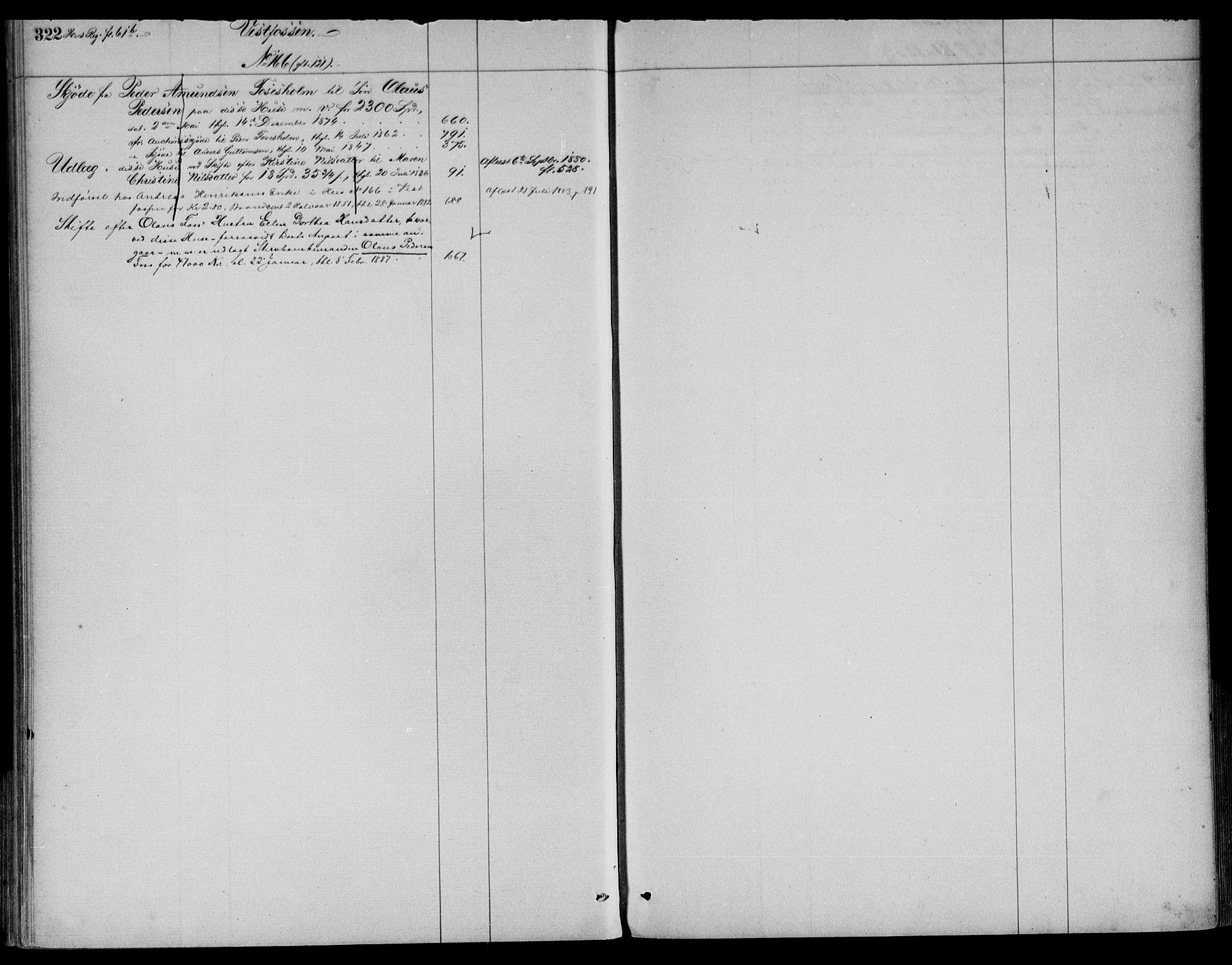 Eiker, Modum og Sigdal sorenskriveri, AV/SAKO-A-123/G/Gb/Gbd/L0002: Panteregister nr. IV 2, s. 322