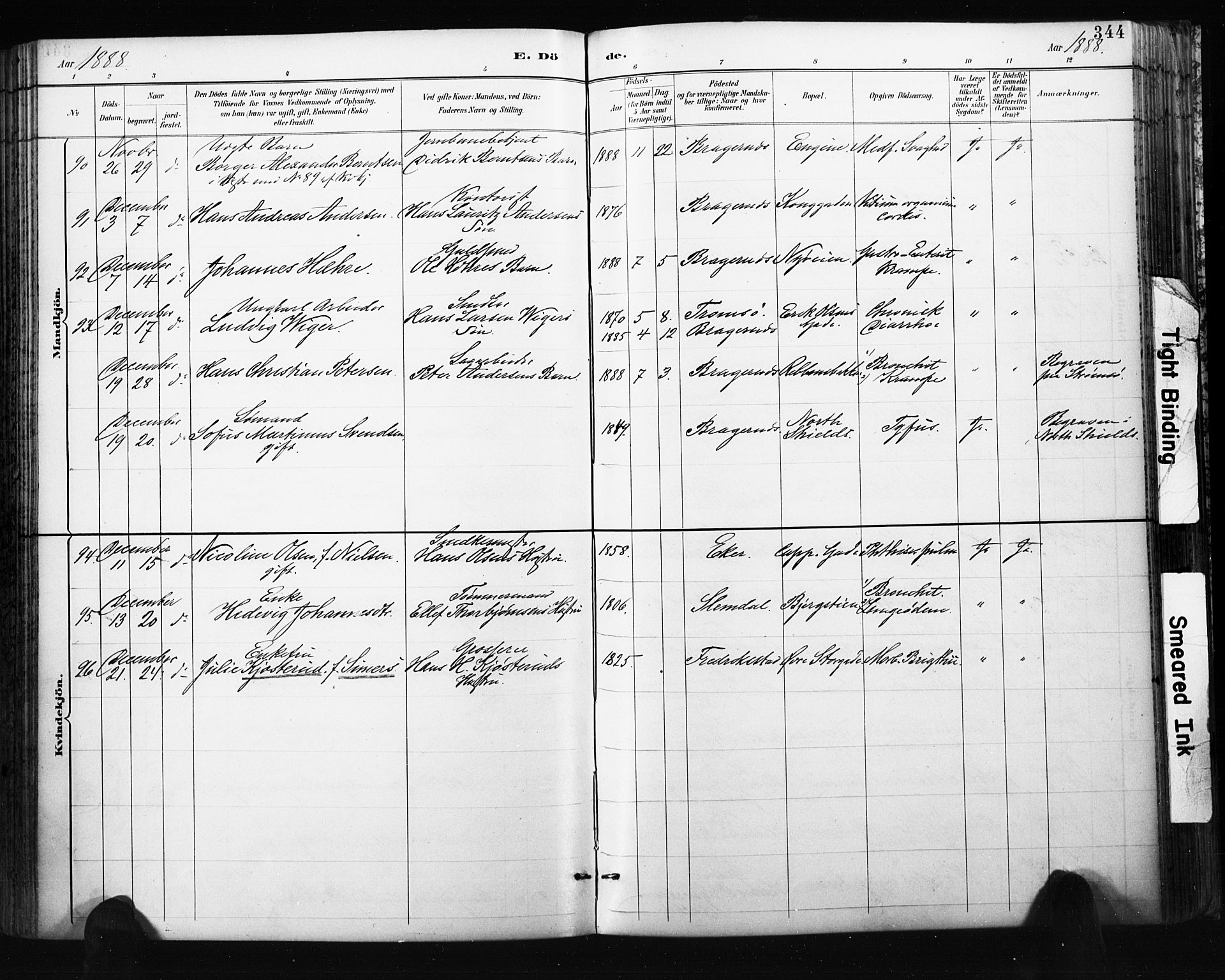 Bragernes kirkebøker, AV/SAKO-A-6/F/Fb/L0007: Ministerialbok nr. II 7, 1885-1893, s. 344