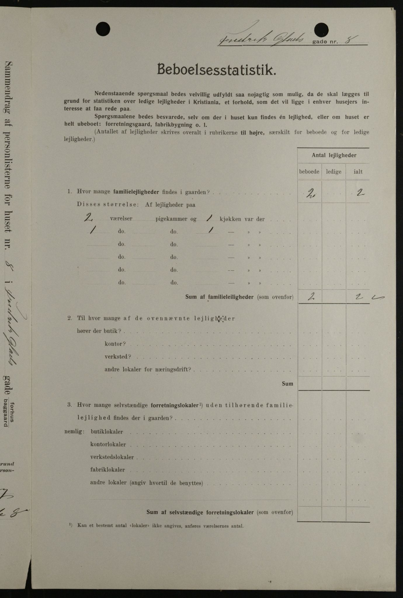 OBA, Kommunal folketelling 1.2.1908 for Kristiania kjøpstad, 1908, s. 23969