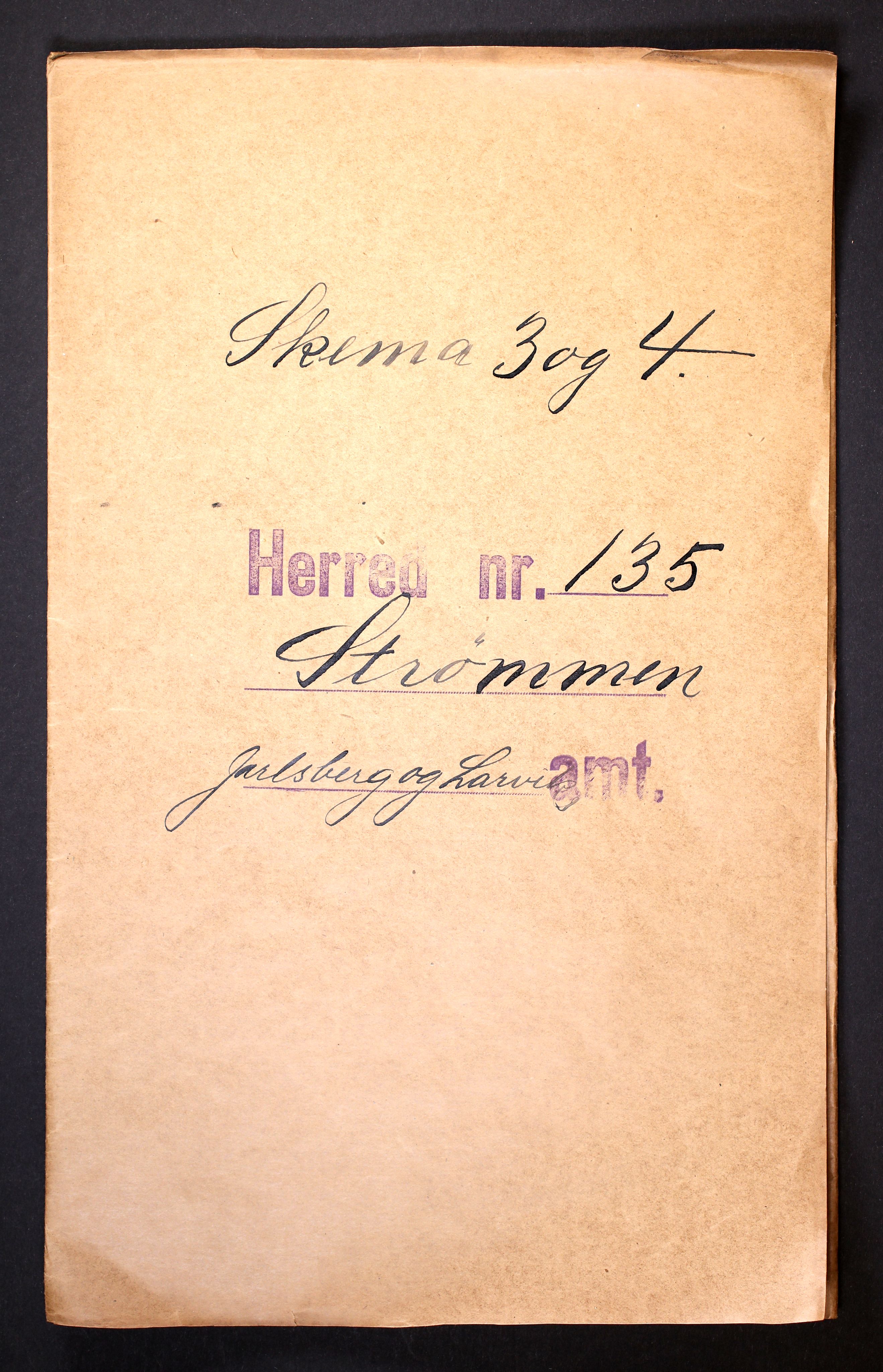 RA, Folketelling 1910 for 0711 Strømm herred, 1910, s. 1