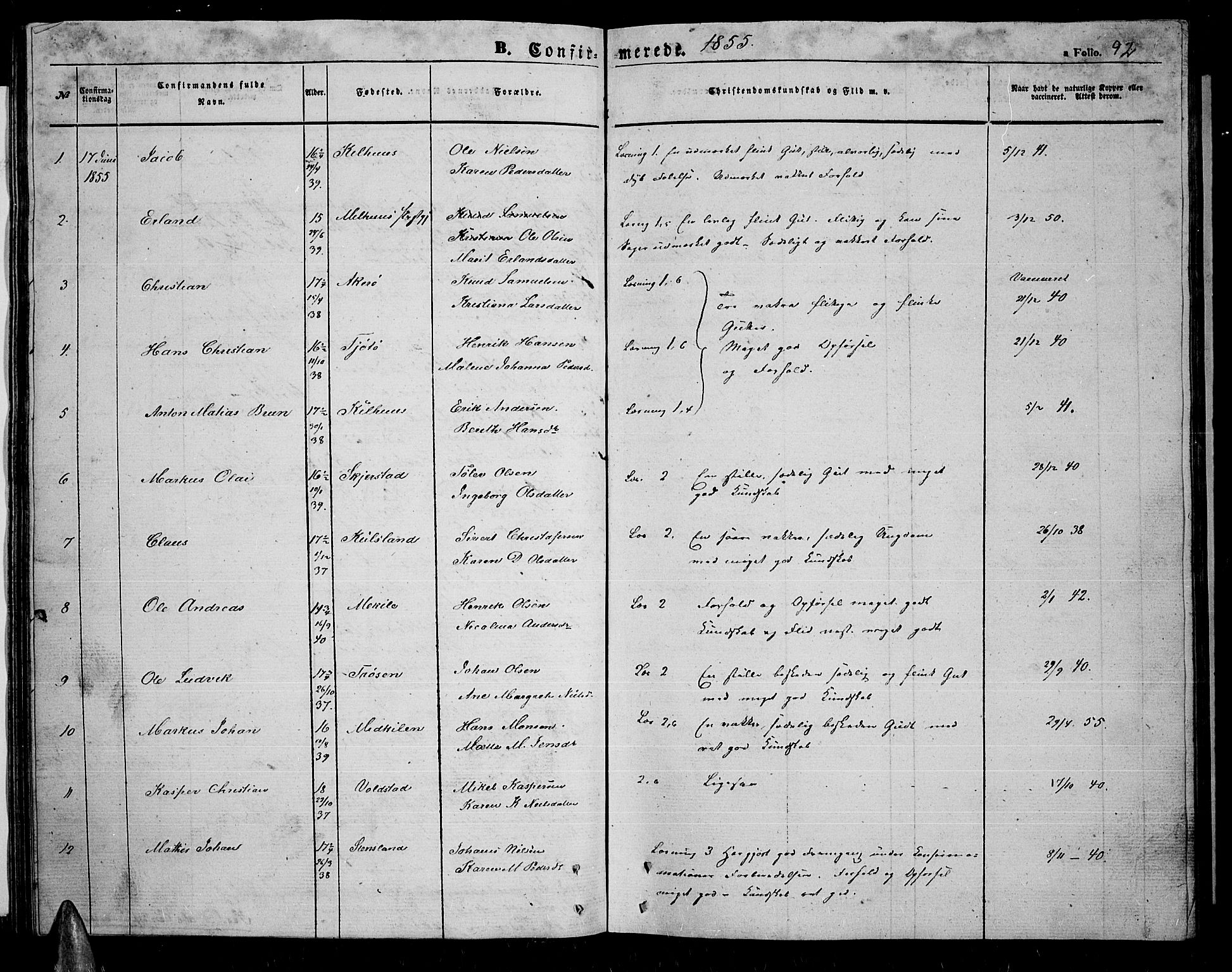 Trondenes sokneprestkontor, SATØ/S-1319/H/Hb/L0007klokker: Klokkerbok nr. 7, 1855-1862, s. 92