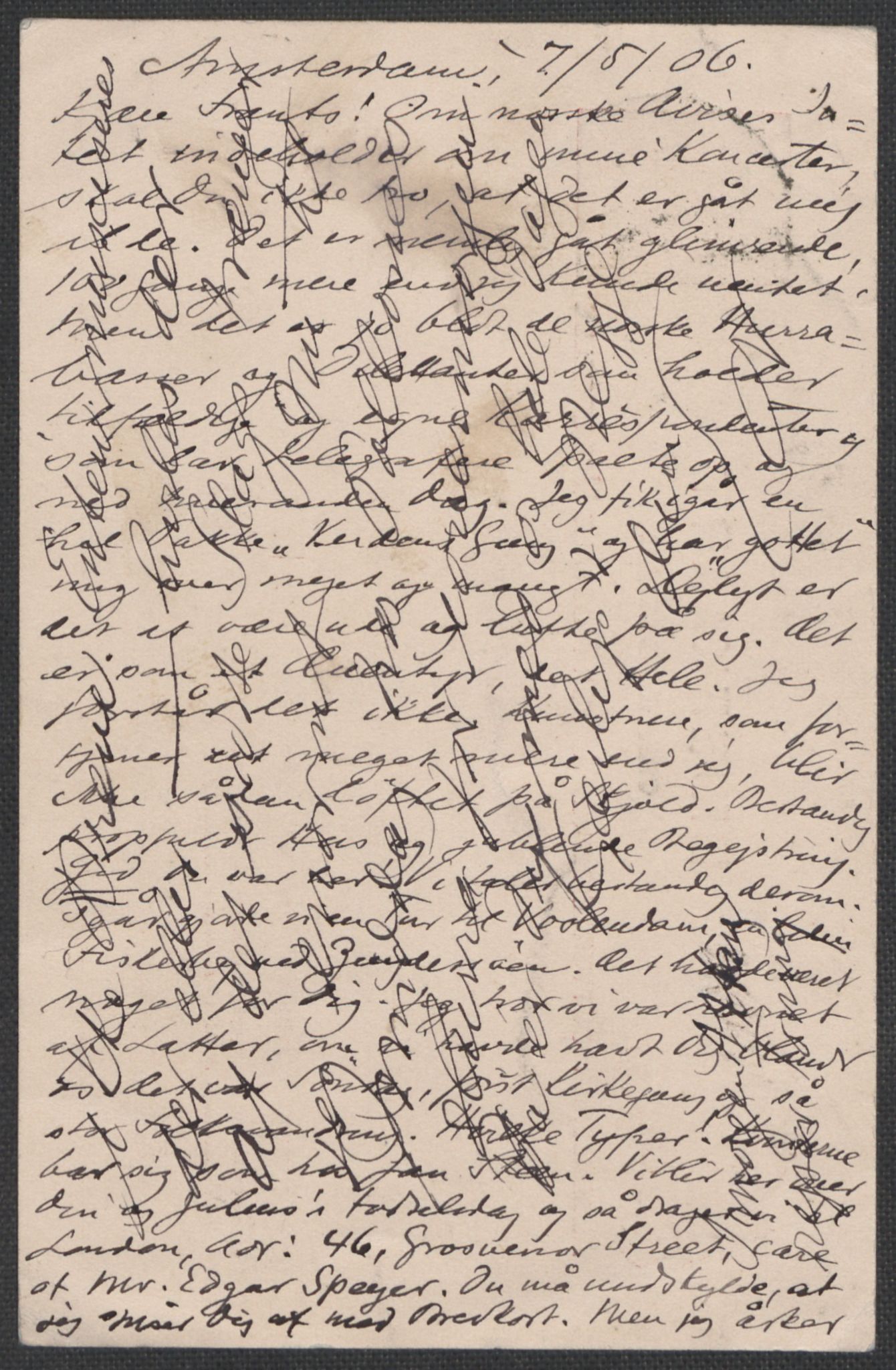 Beyer, Frants, RA/PA-0132/F/L0001: Brev fra Edvard Grieg til Frantz Beyer og "En del optegnelser som kan tjene til kommentar til brevene" av Marie Beyer, 1872-1907, s. 853