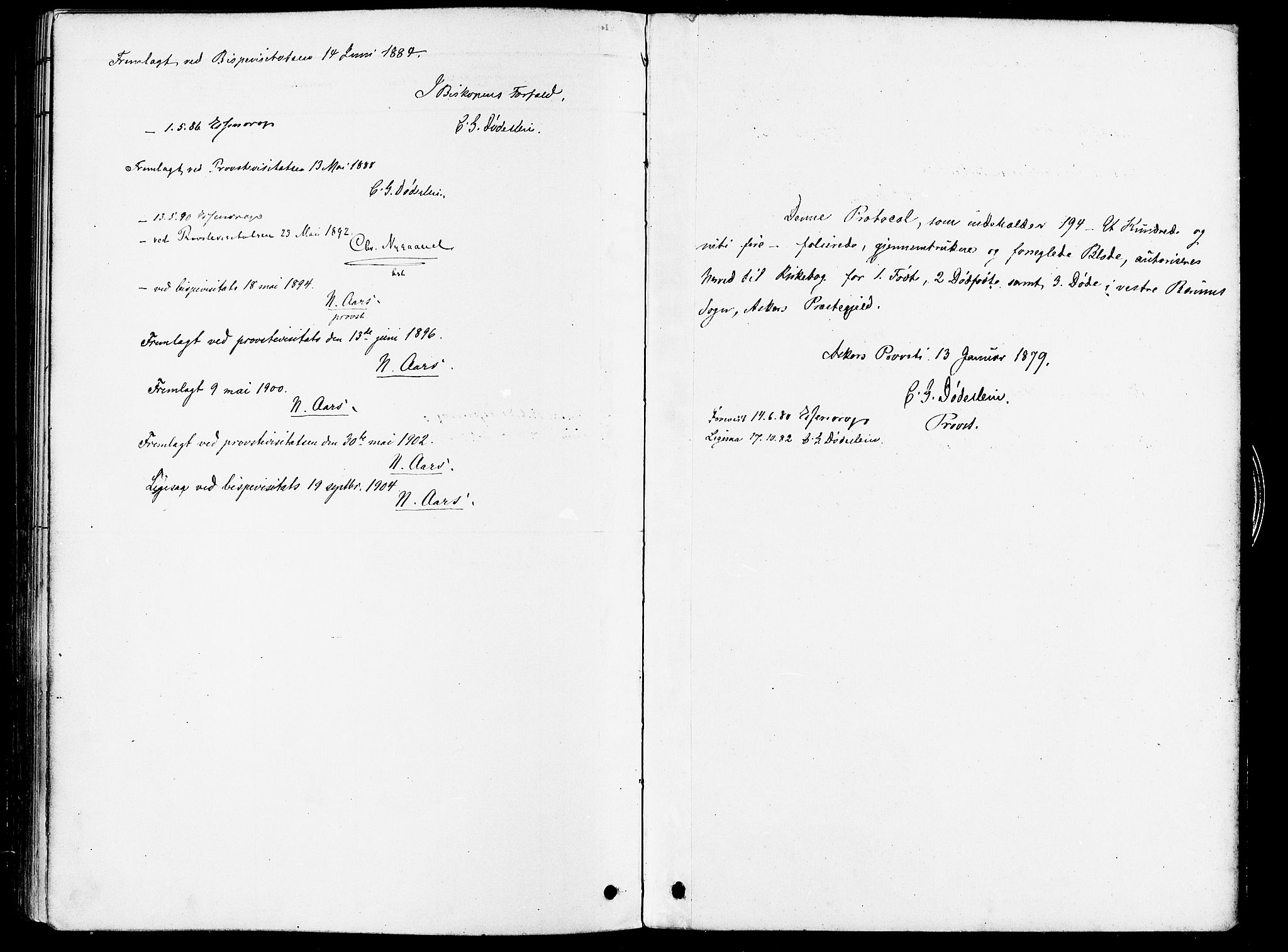 Asker prestekontor Kirkebøker, SAO/A-10256a/F/Fb/L0001: Ministerialbok nr. II 1, 1879-1895