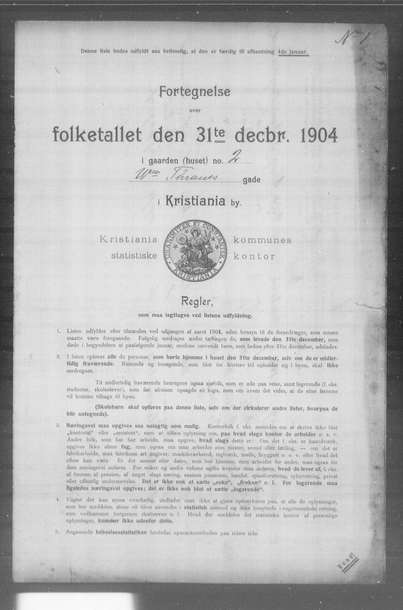 OBA, Kommunal folketelling 31.12.1904 for Kristiania kjøpstad, 1904, s. 23713