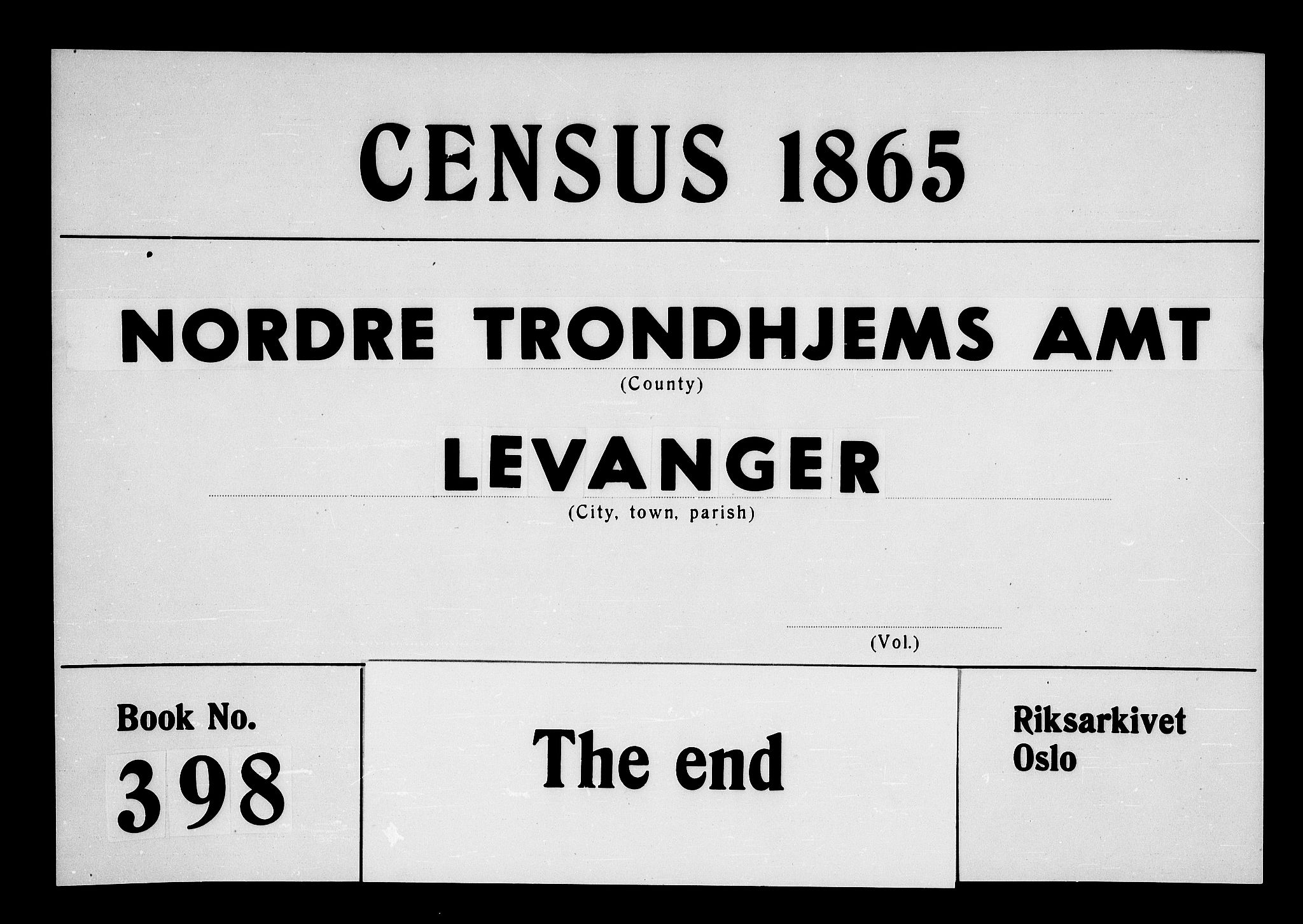 RA, Folketelling 1865 for 1701B Levanger prestegjeld, Levanger kjøpstad, 1865, s. 215