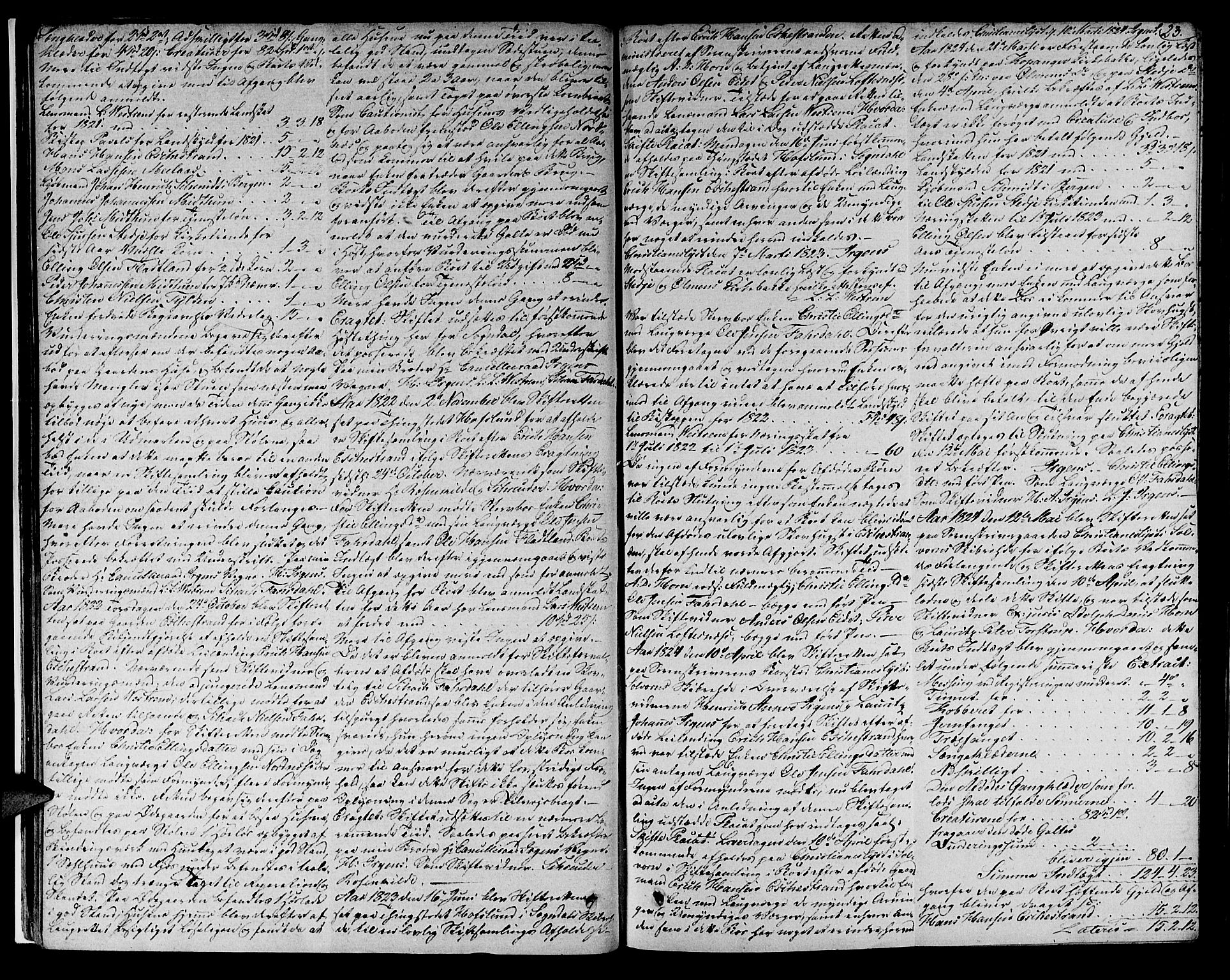 Indre Sogn tingrett, AV/SAB-A-3301/1/H/Ha/L0014a: Skifteprotokoll 14a, 1824-1826, s. 22b-23a