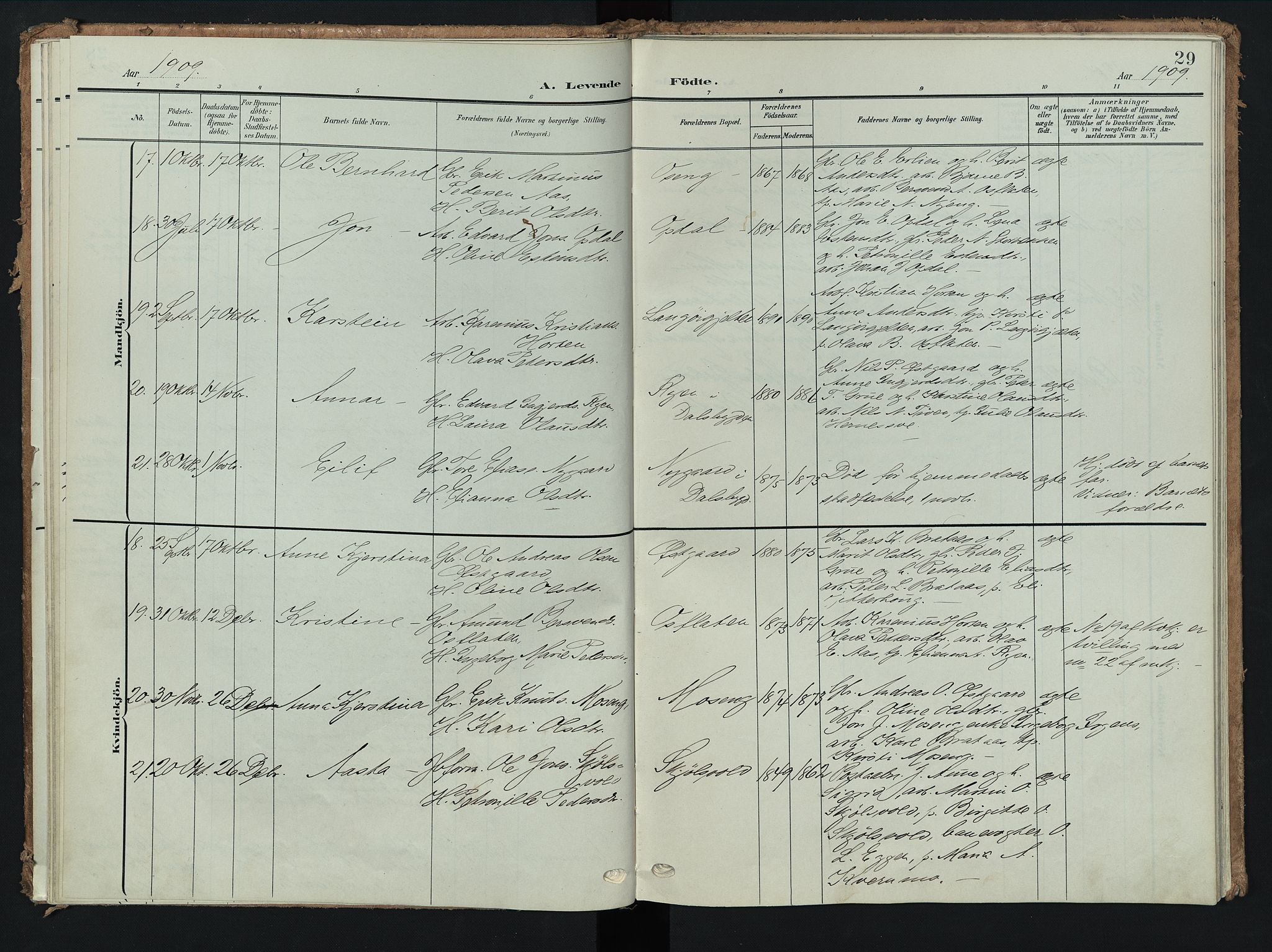 Tolga prestekontor, AV/SAH-PREST-062/K/L0009: Ministerialbok nr. 9, 1903-1928, s. 29