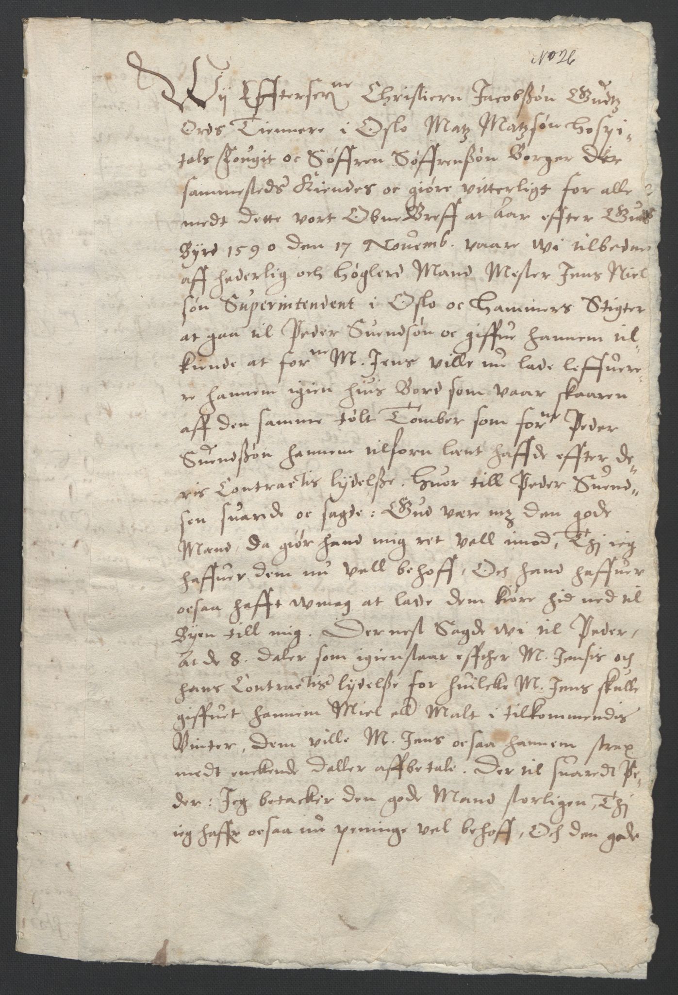 Oslo stiftsdireksjon, AV/SAO-A-11085/G/Gb/L0001: Bispestolens dokumenter, 1584-1612, s. 107