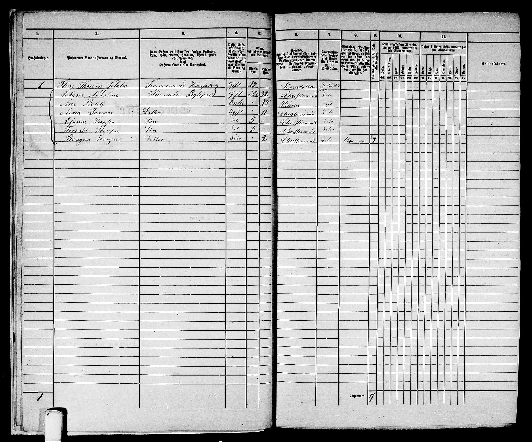 RA, Folketelling 1865 for 1503B Kristiansund prestegjeld, Kristiansund kjøpstad, 1865, s. 526