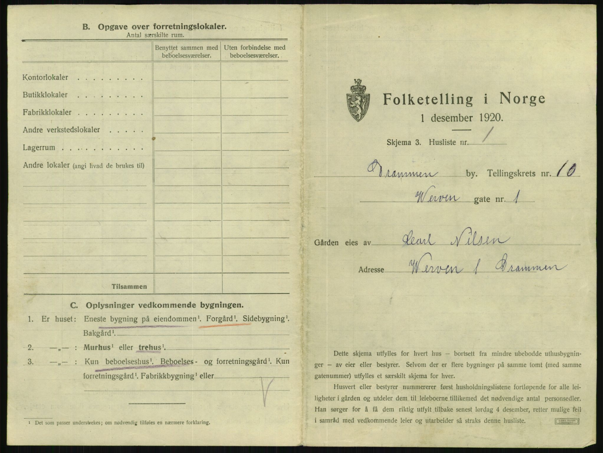 SAKO, Folketelling 1920 for 0602 Drammen kjøpstad, 1920, s. 4706