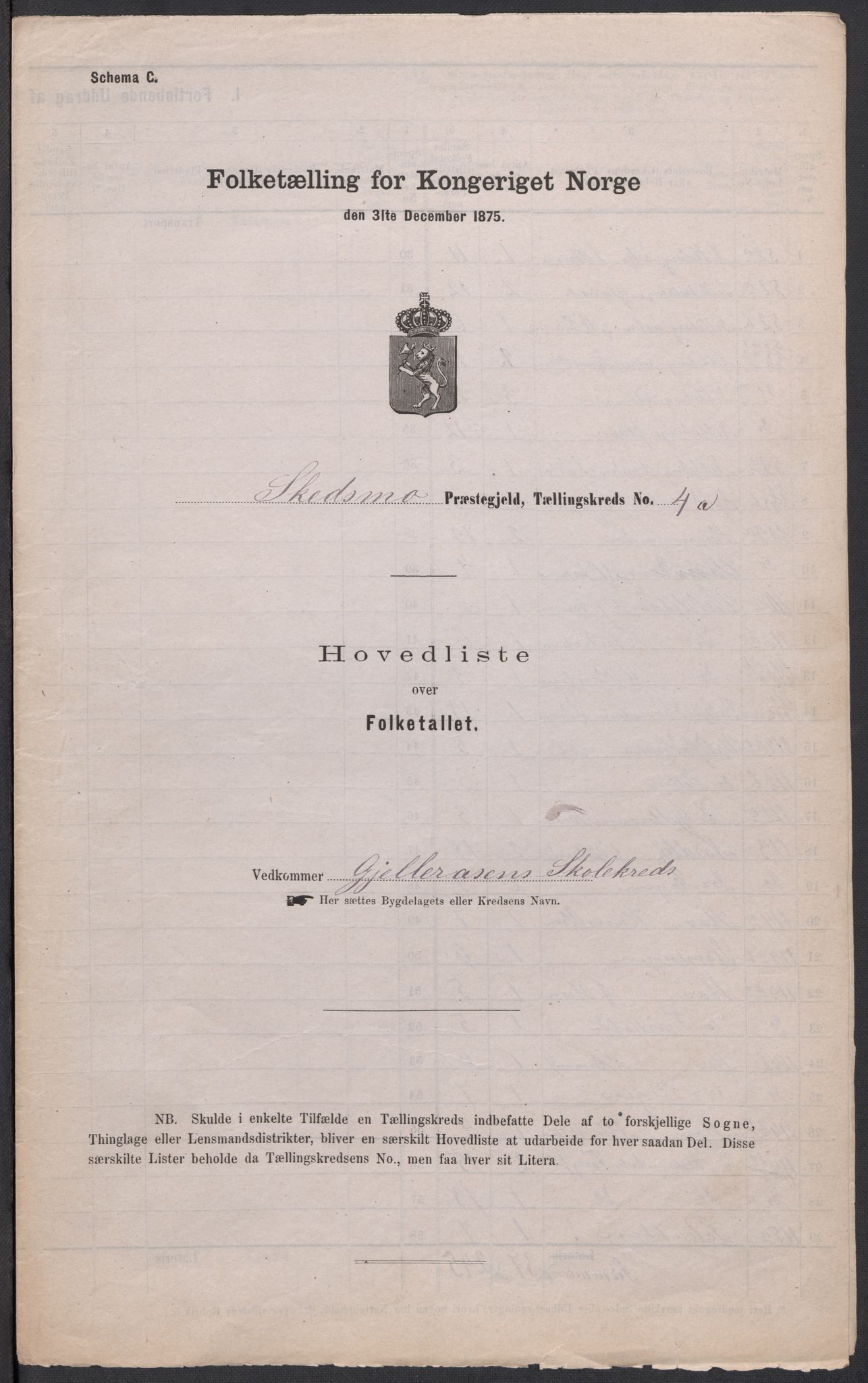 RA, Folketelling 1875 for 0231P Skedsmo prestegjeld, 1875, s. 14