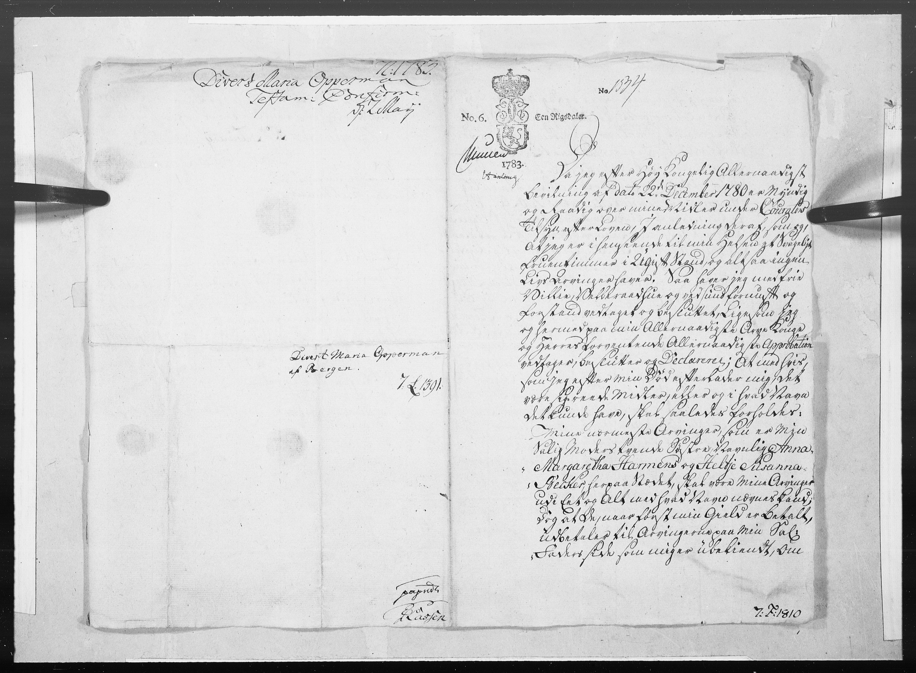 Danske Kanselli 1572-1799, RA/EA-3023/F/Fc/Fcc/Fcca/L0246: Norske innlegg 1572-1799, 1783, s. 146