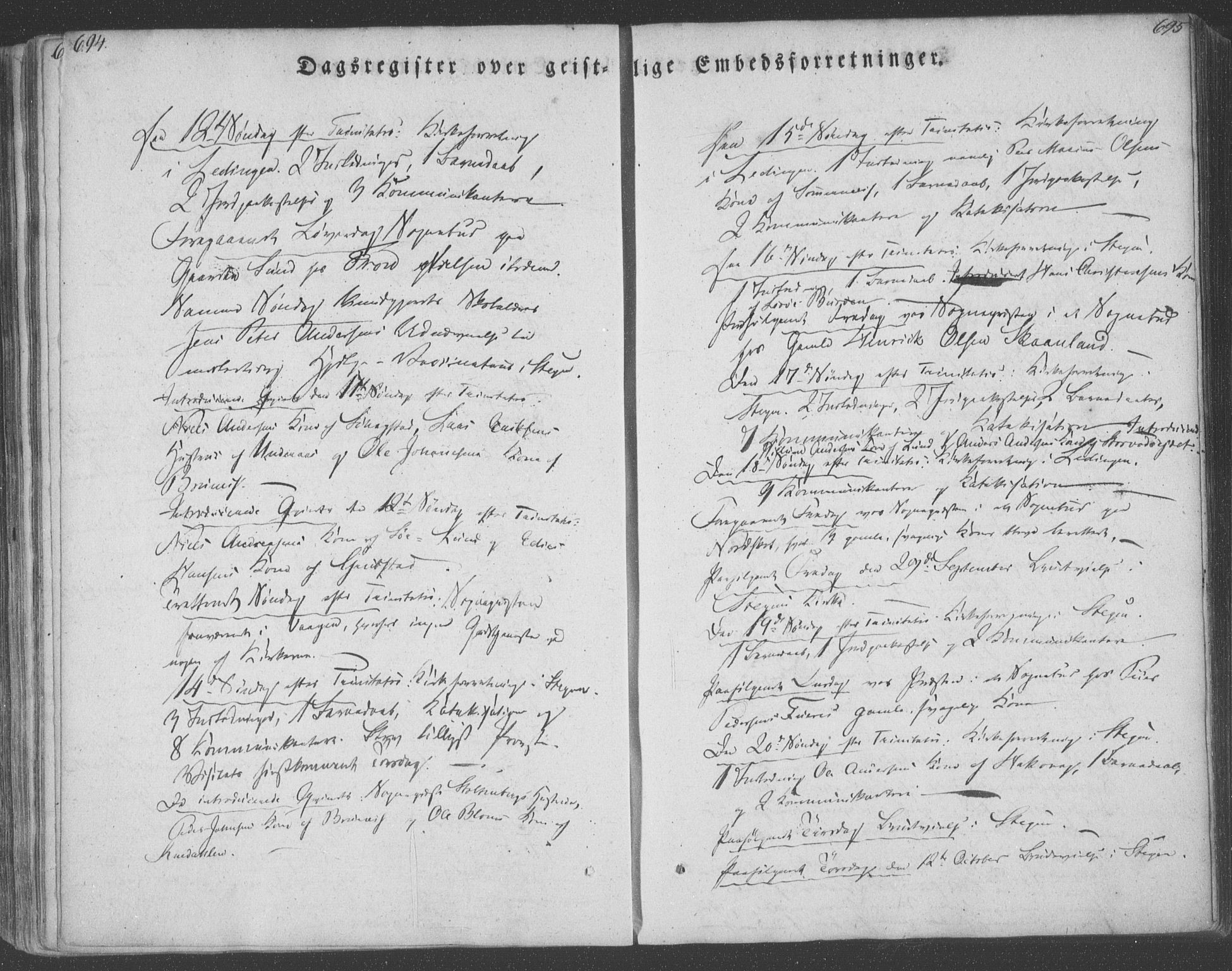 Ministerialprotokoller, klokkerbøker og fødselsregistre - Nordland, AV/SAT-A-1459/855/L0799: Ministerialbok nr. 855A07, 1834-1852, s. 694-695