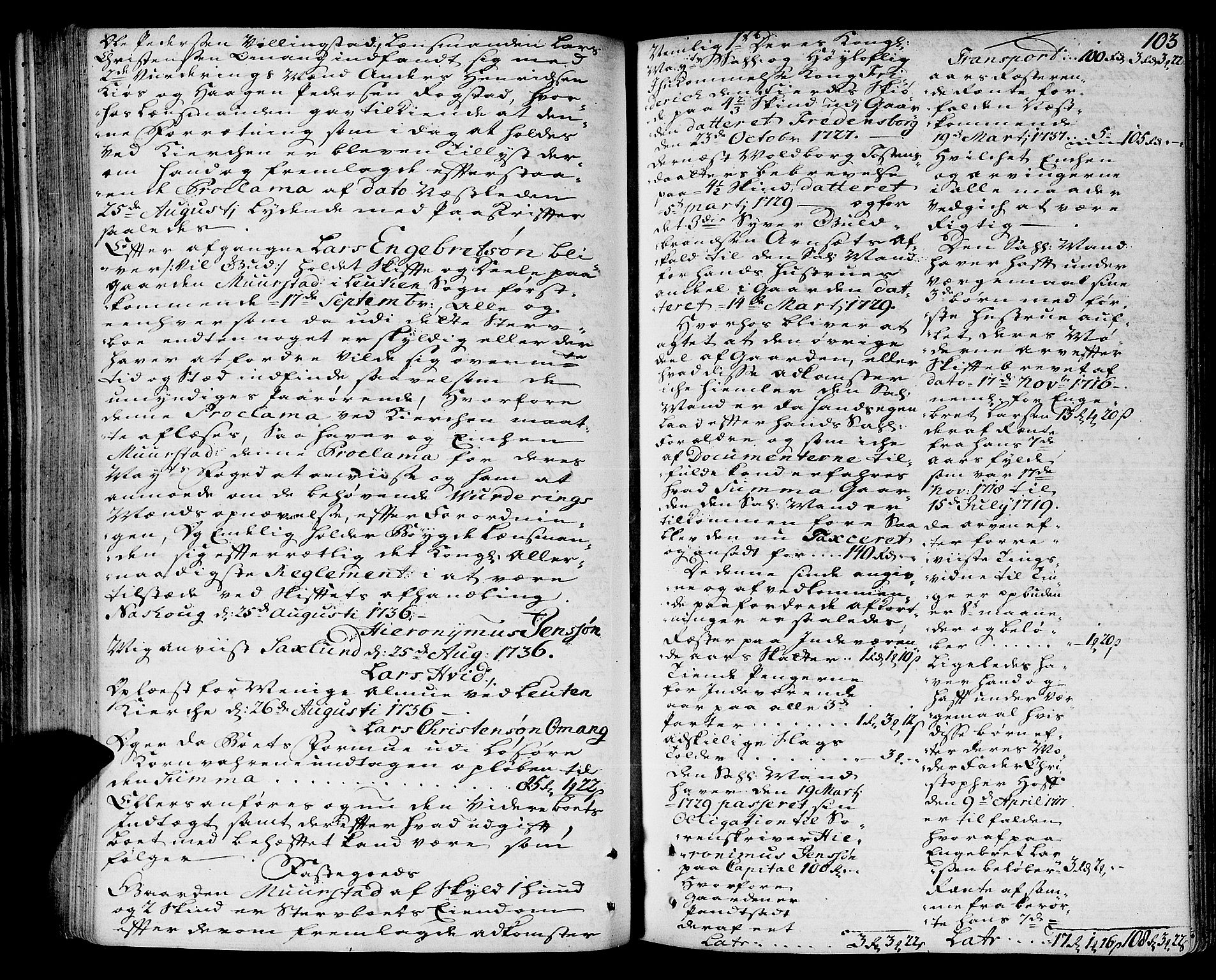 Hedemarken sorenskriveri, SAH/TING-034/J/Ja/L0009: Skifteprotokoll, 1735-1739, s. 102b-103a