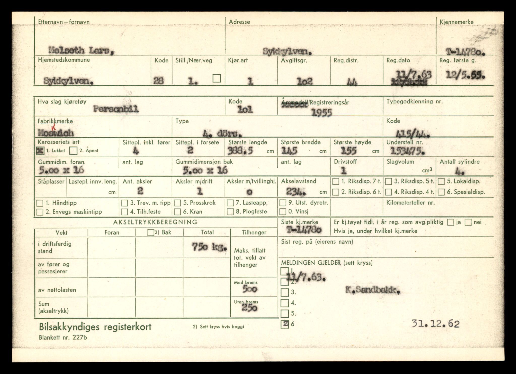 Møre og Romsdal vegkontor - Ålesund trafikkstasjon, AV/SAT-A-4099/F/Fe/L0048: Registreringskort for kjøretøy T 14721 - T 14863, 1927-1998, s. 1253