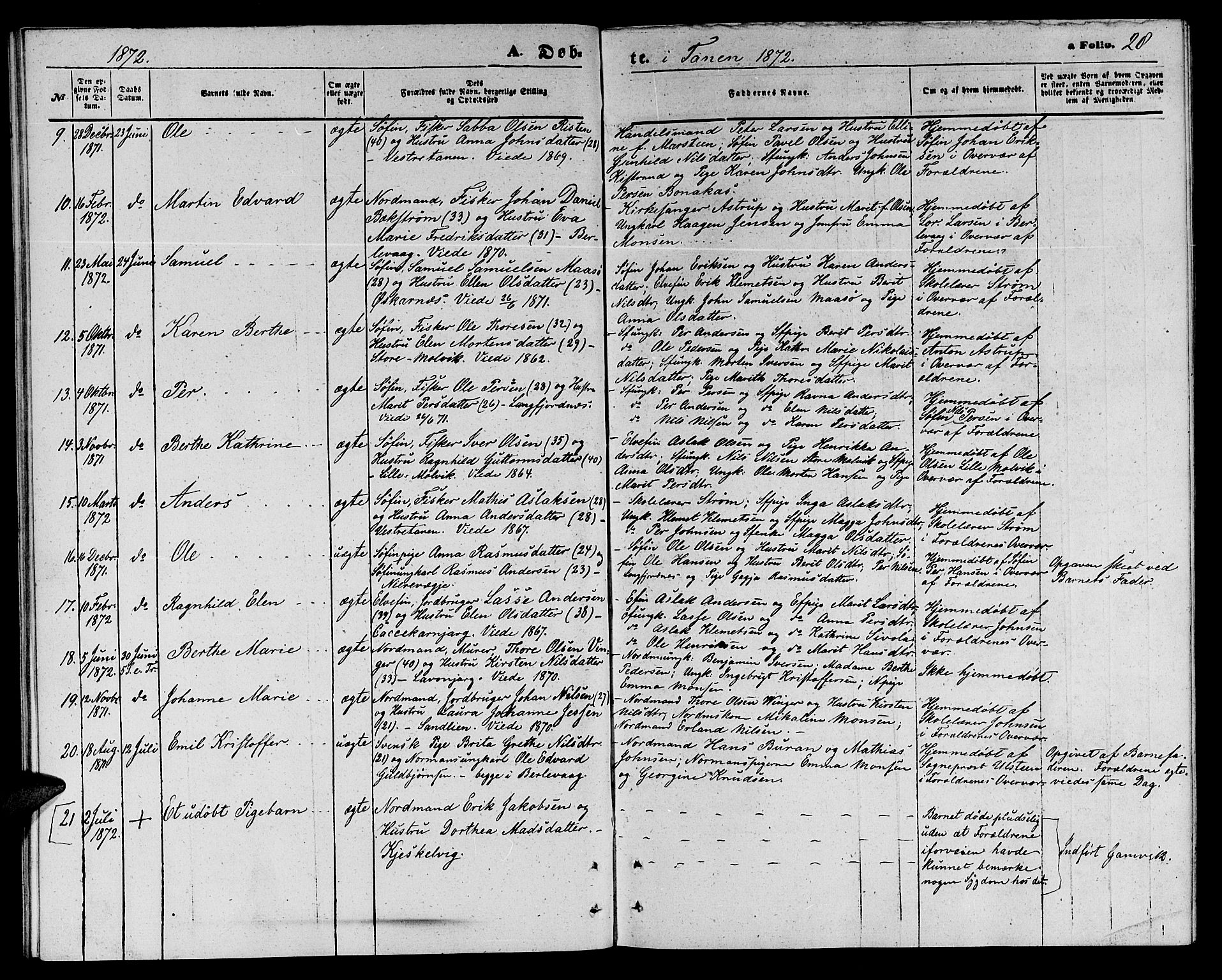 Tana sokneprestkontor, AV/SATØ-S-1334/H/Hb/L0002klokker: Klokkerbok nr. 2 /1, 1866-1877, s. 28