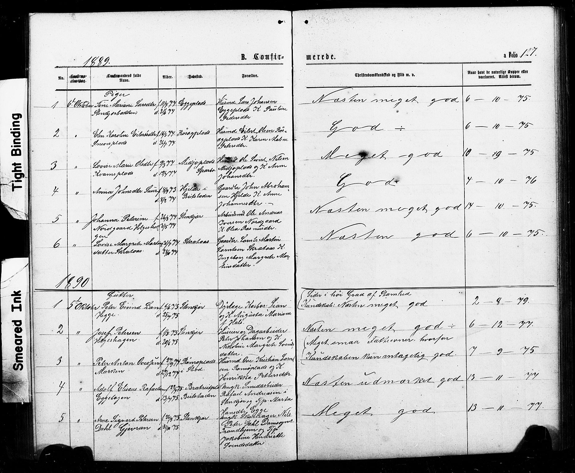 Ministerialprotokoller, klokkerbøker og fødselsregistre - Nord-Trøndelag, SAT/A-1458/740/L0380: Klokkerbok nr. 740C01, 1868-1902, s. 127