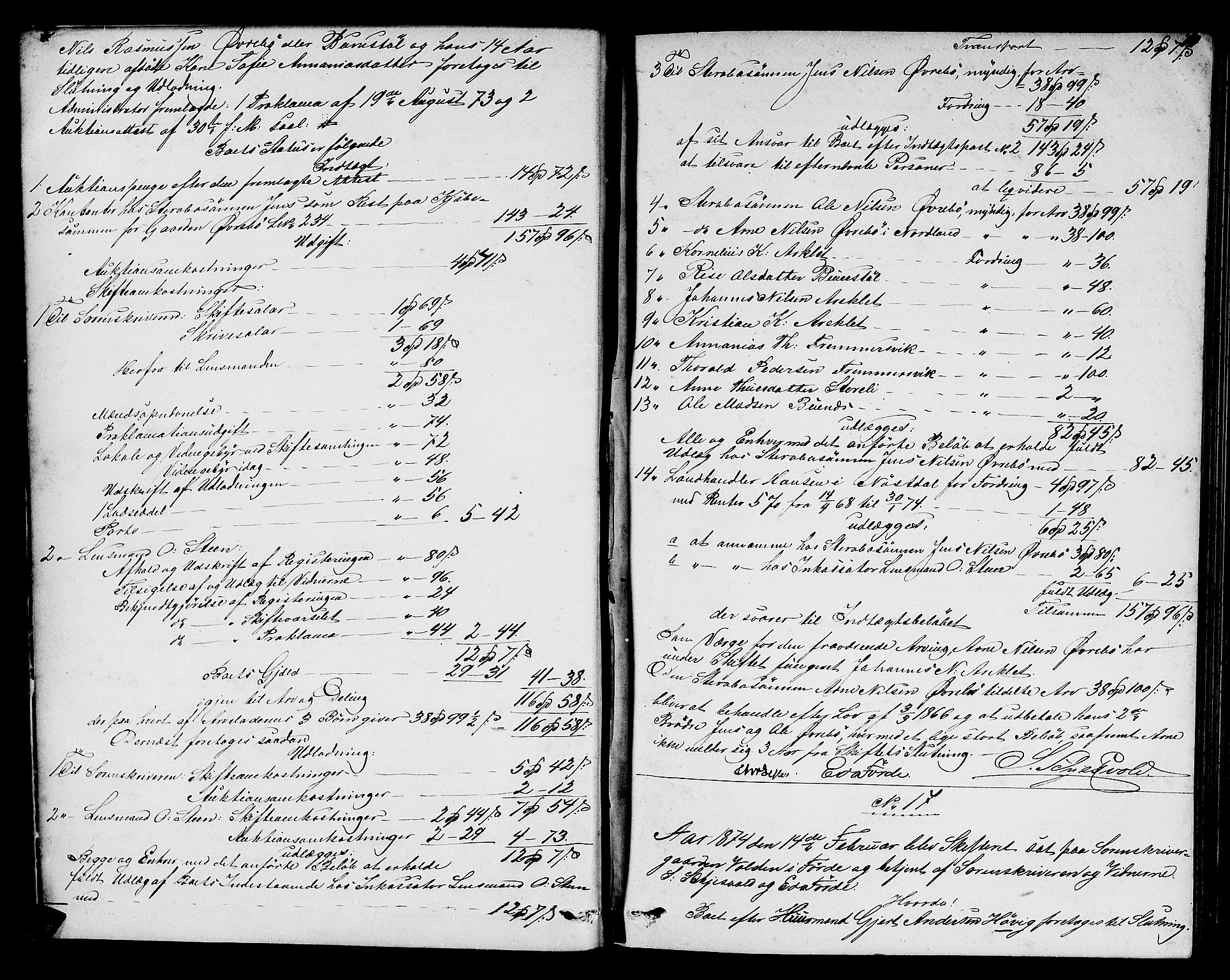 Sunnfjord tingrett, AV/SAB-A-3201/1/H/Hd/L0005: Skifteutlodningsprotokoll, 1874-1881, s. 9b-10a