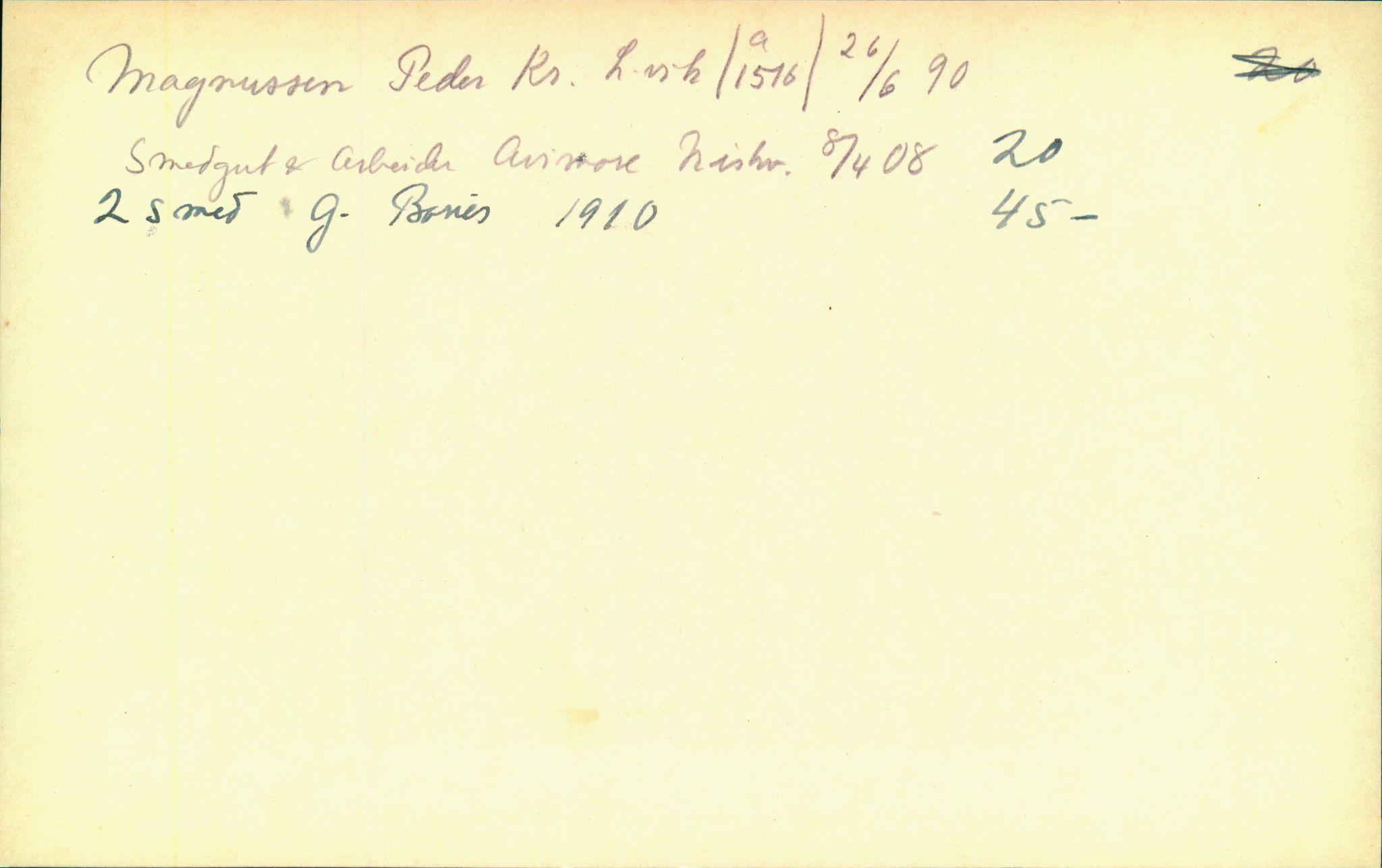 Hans Bogens samling, VEMU/ARS-A-1283/P/L0005: Mannskapskort, L - M, 1900-1930, s. 488
