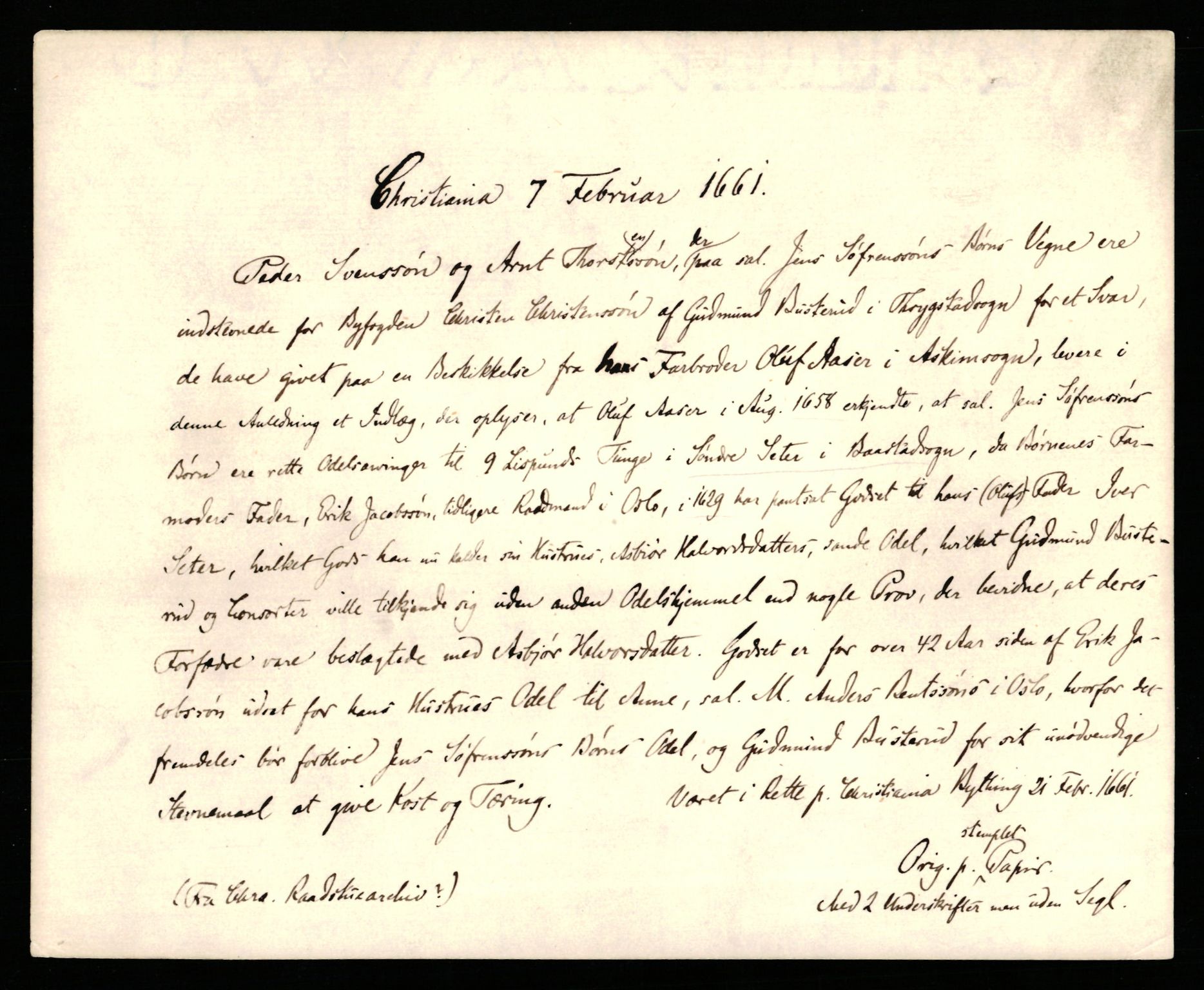 Riksarkivets diplomsamling, AV/RA-EA-5965/F35/F35b/L0010: Riksarkivets diplomer, seddelregister, 1656-1670, s. 267