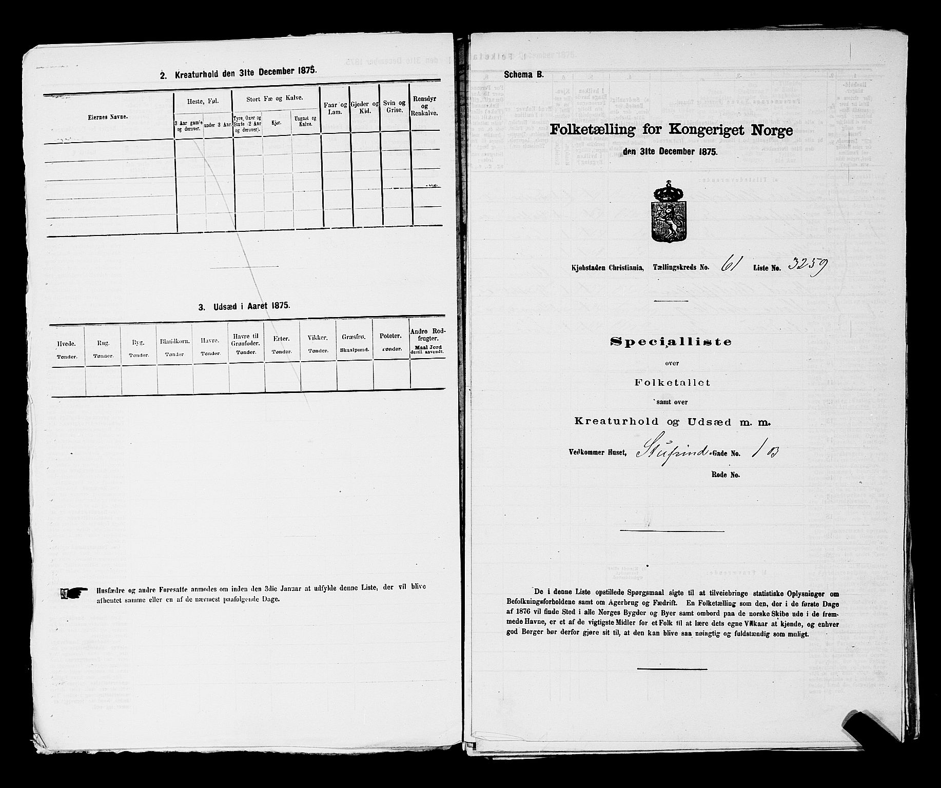 RA, Folketelling 1875 for 0301 Kristiania kjøpstad, 1875, s. 8985