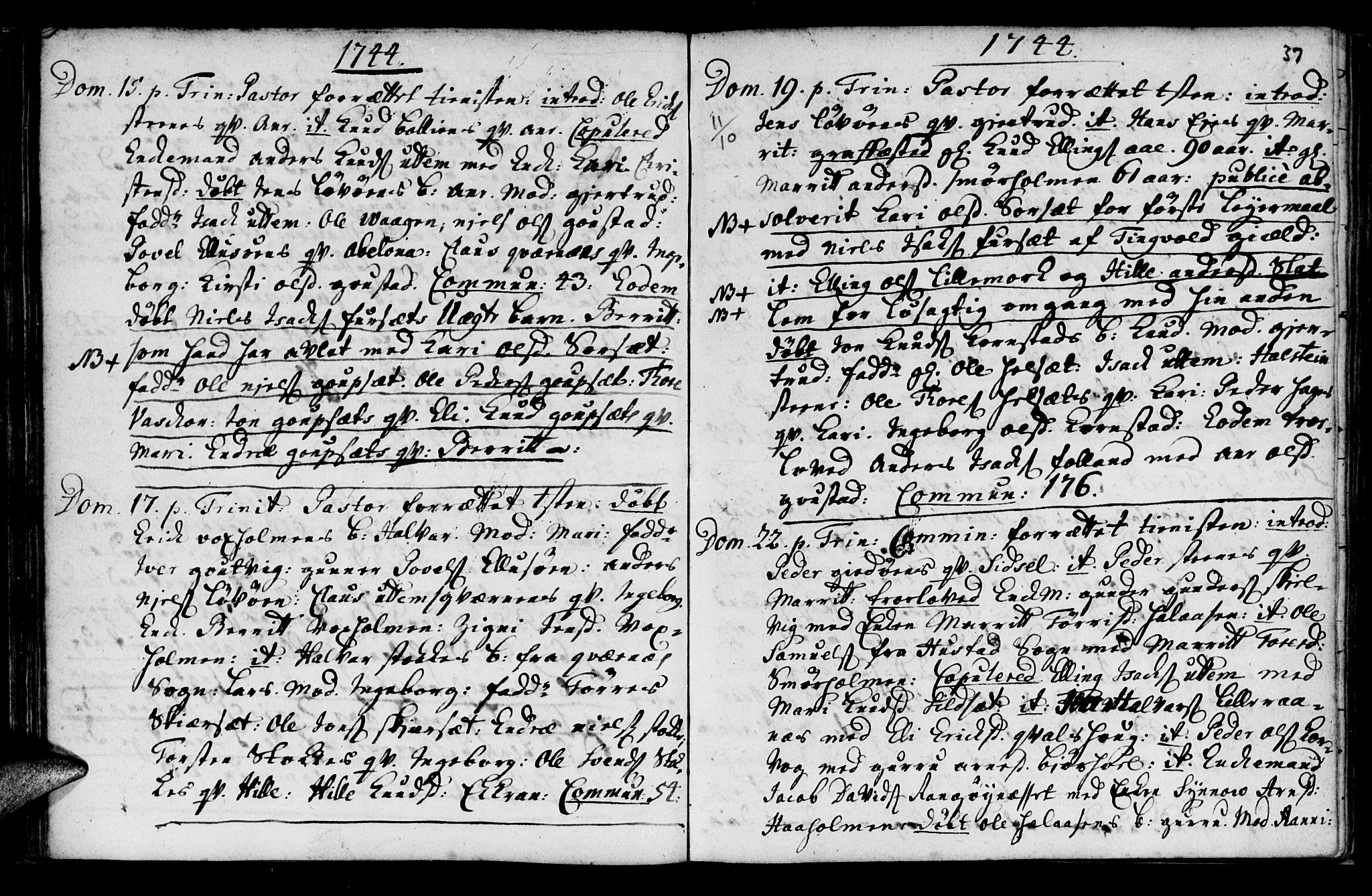 Ministerialprotokoller, klokkerbøker og fødselsregistre - Møre og Romsdal, AV/SAT-A-1454/570/L0827: Ministerialbok nr. 570A01, 1737-1749, s. 37