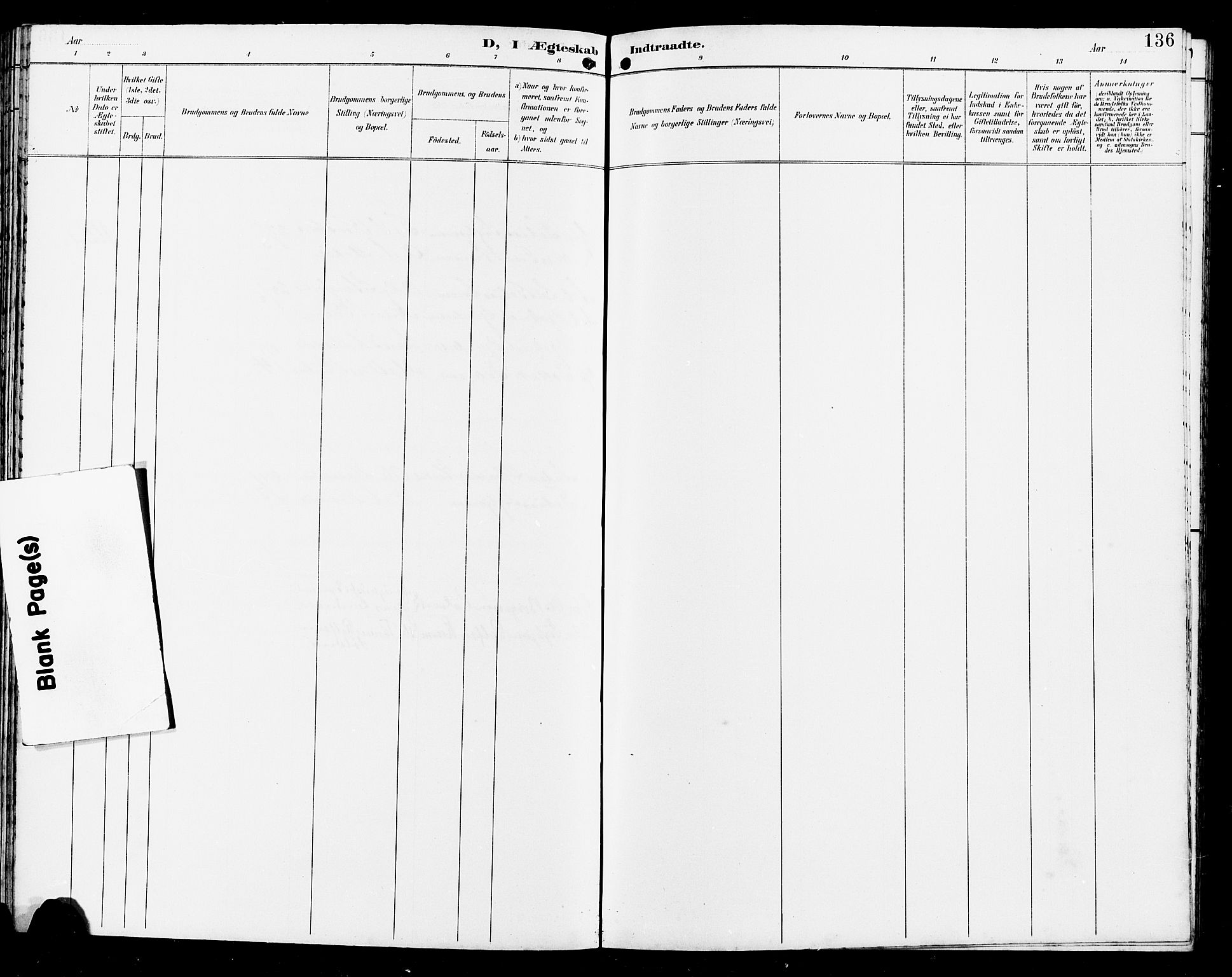 Bakke sokneprestkontor, SAK/1111-0002/F/Fb/Fba/L0003: Klokkerbok nr. B 3, 1894-1910, s. 136