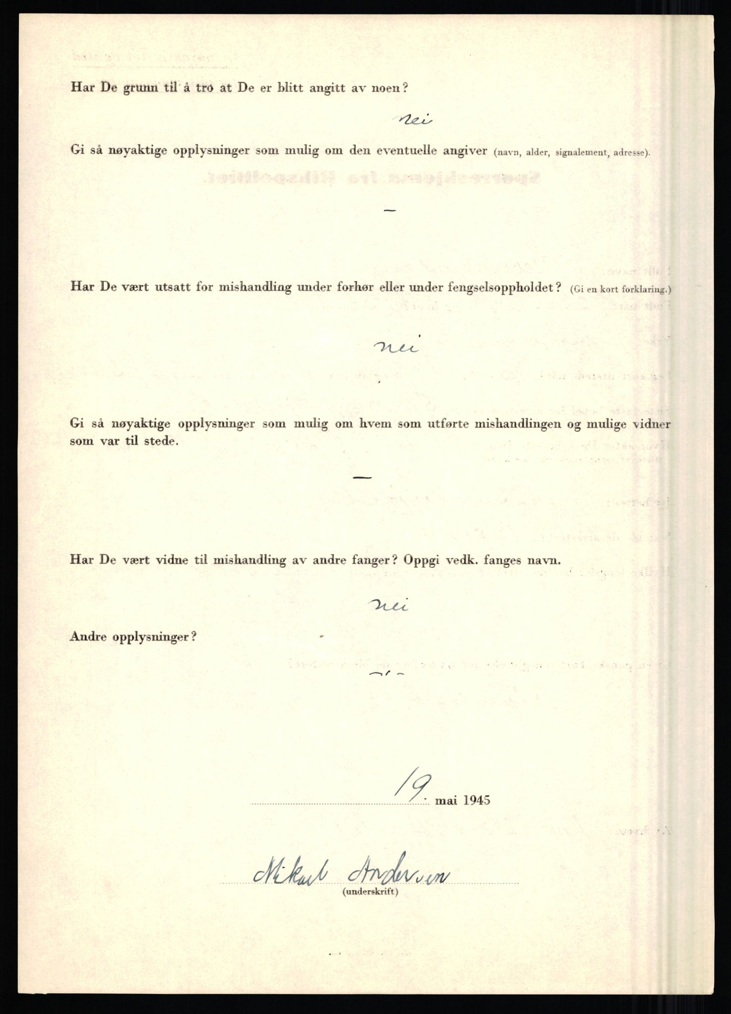 Rikspolitisjefen, AV/RA-S-1560/L/L0001: Abelseth, Rudolf - Berentsen, Odd, 1940-1945, s. 498